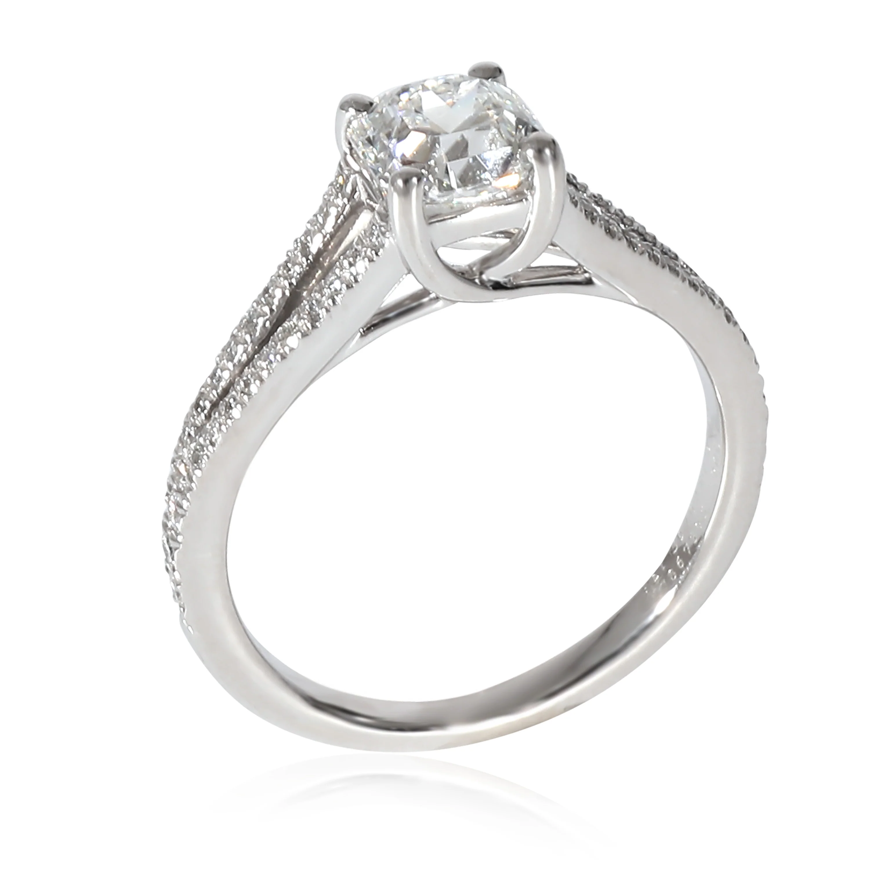 Lucida Split Shank Diamond Engagement Ring, Platinum D VVS2 0.70Ct - Image 2