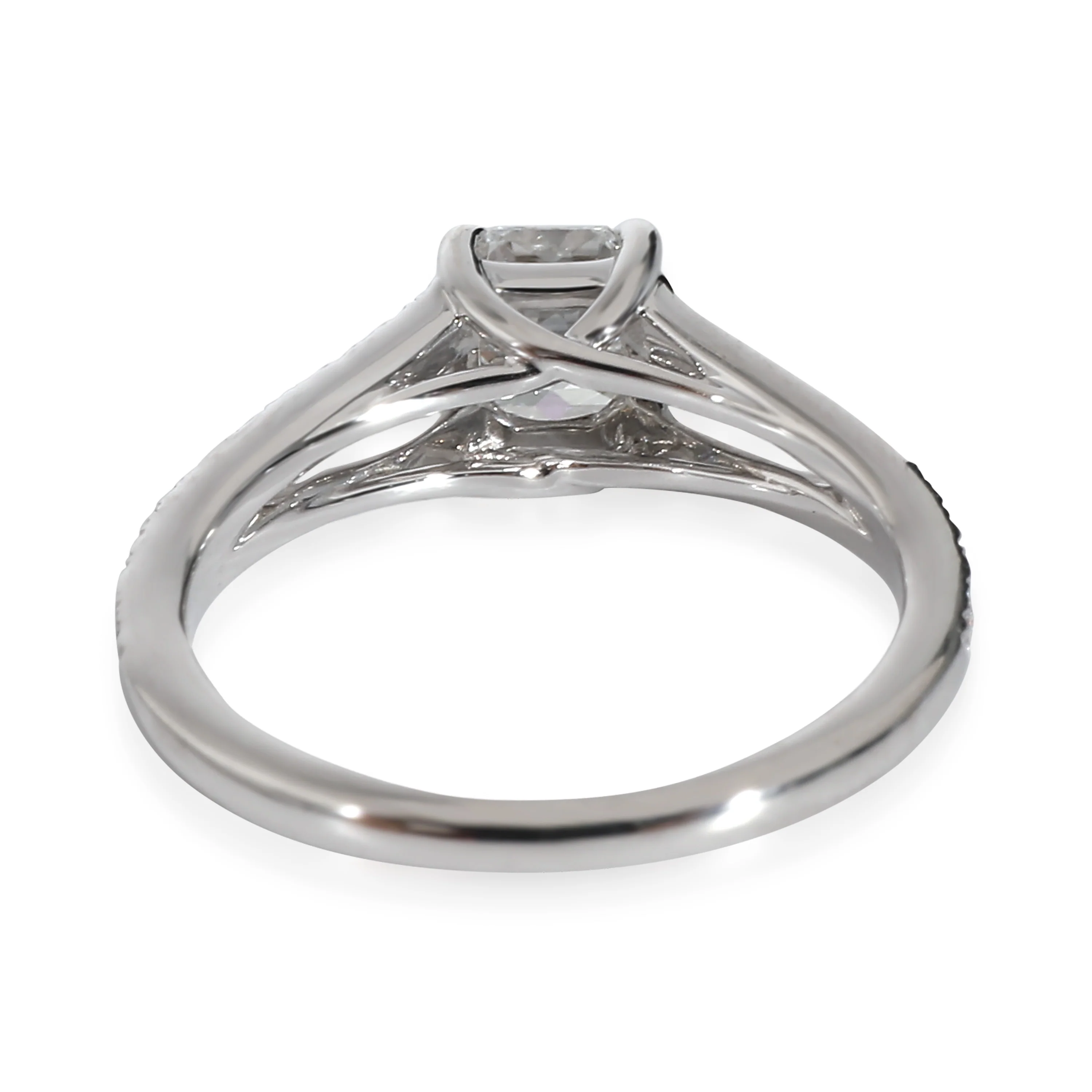 Lucida Split Shank Diamond Engagement Ring, Platinum D VVS2 0.70Ct - Image 3