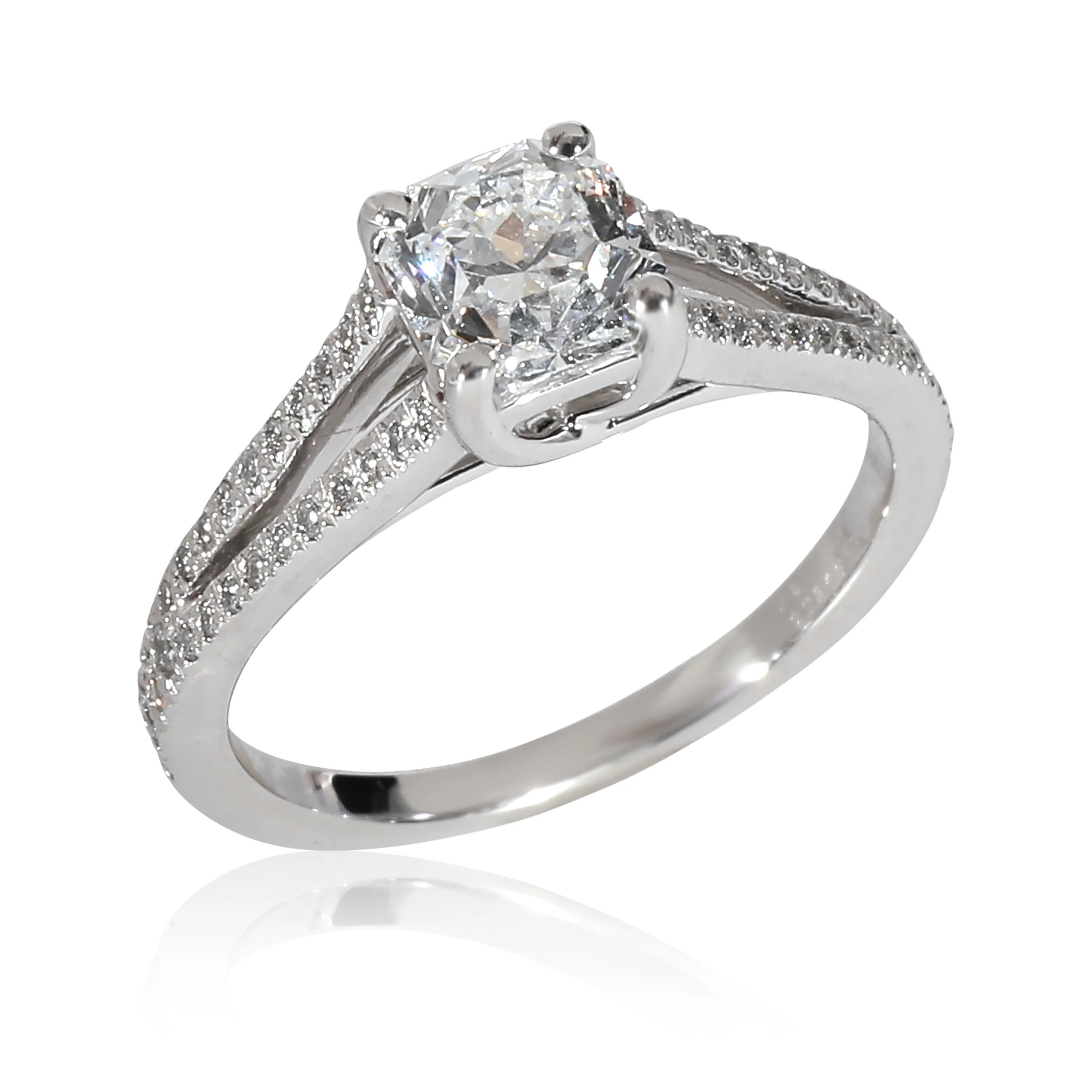 Lucida Split Shank Diamond Engagement Ring, Platinum D VVS2 0.70Ct - Image 5