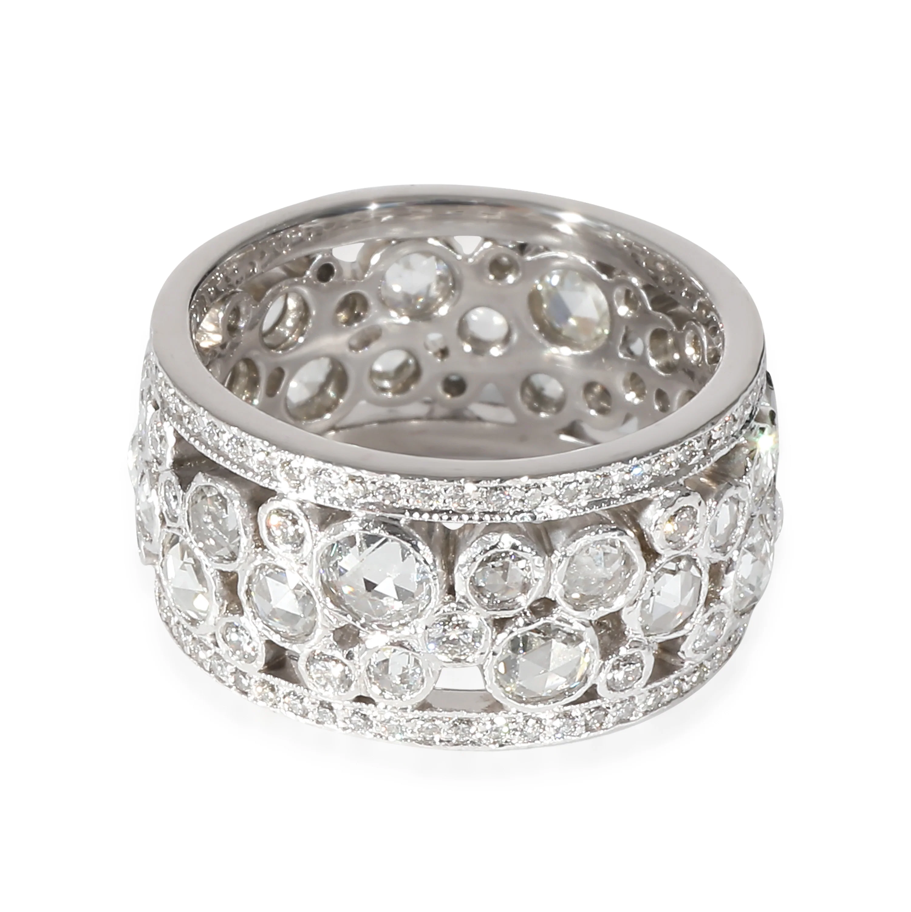 Tiffany & Co. Cobblestone Diamond Ring in Platinum 2.10 CTW - Image 3