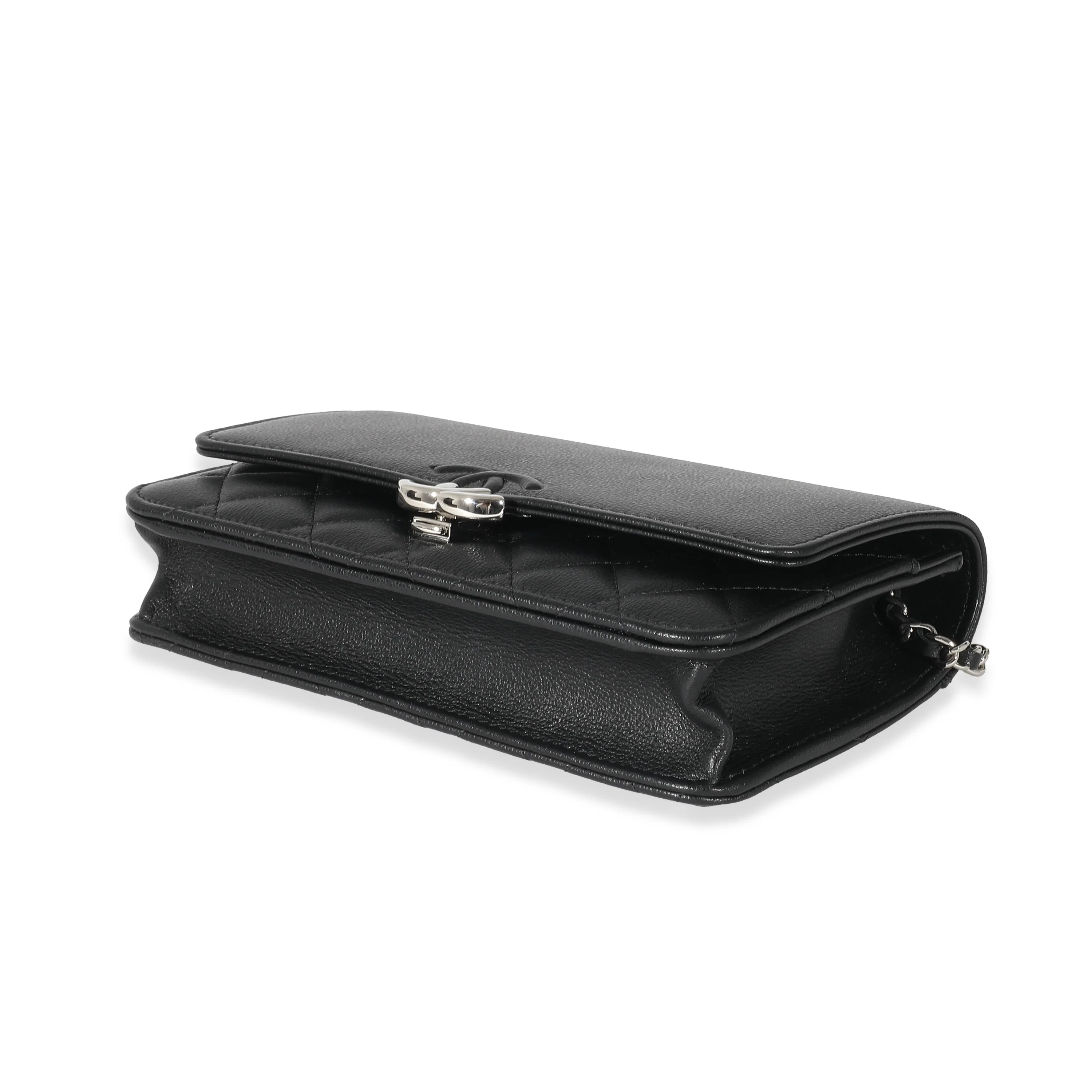 Chanel Black Quilted Calfskin CC Box Wallet On Chain - Image 5