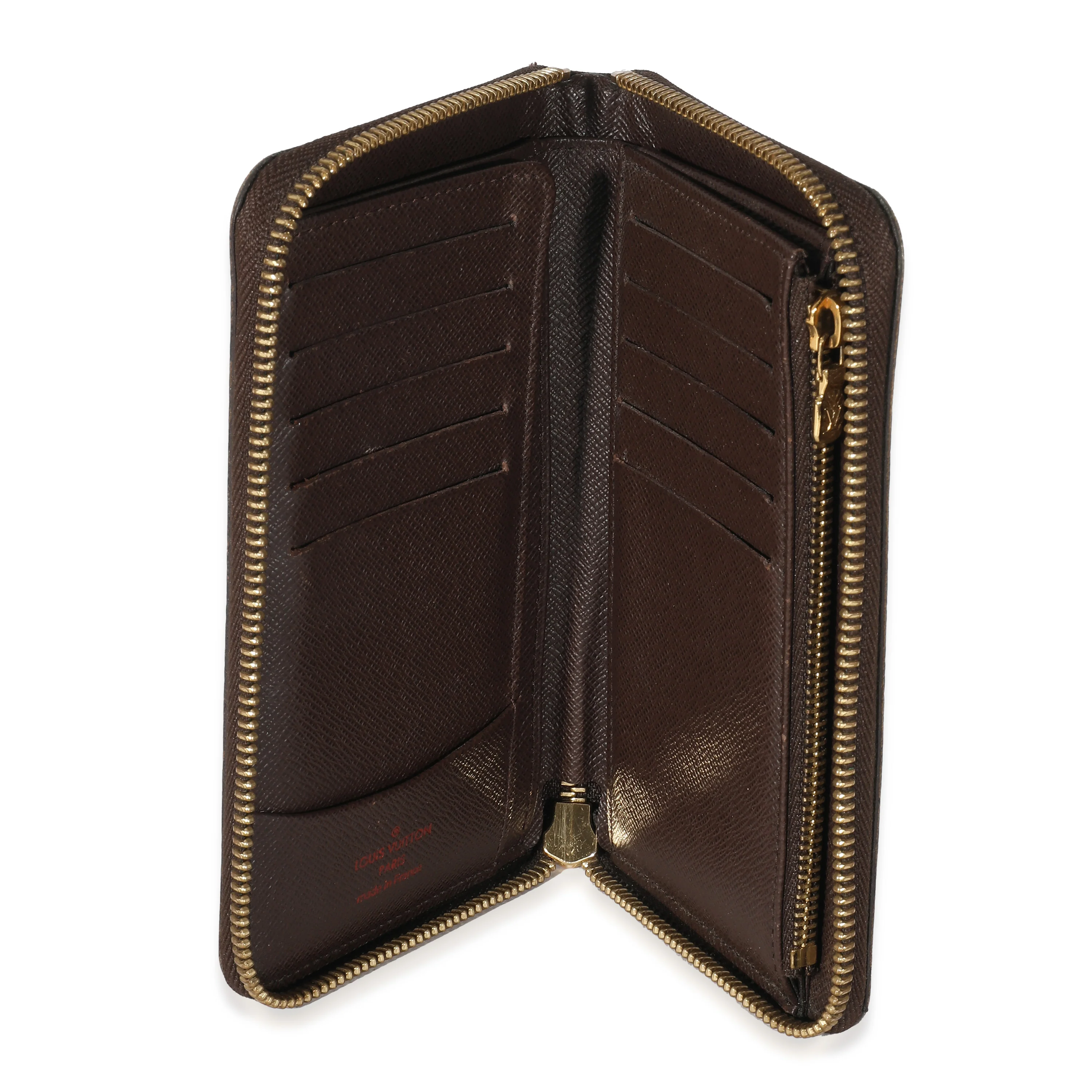 Louis Vuitton Damier Ebene Canvas Zippy Compact Wallet - Image 3