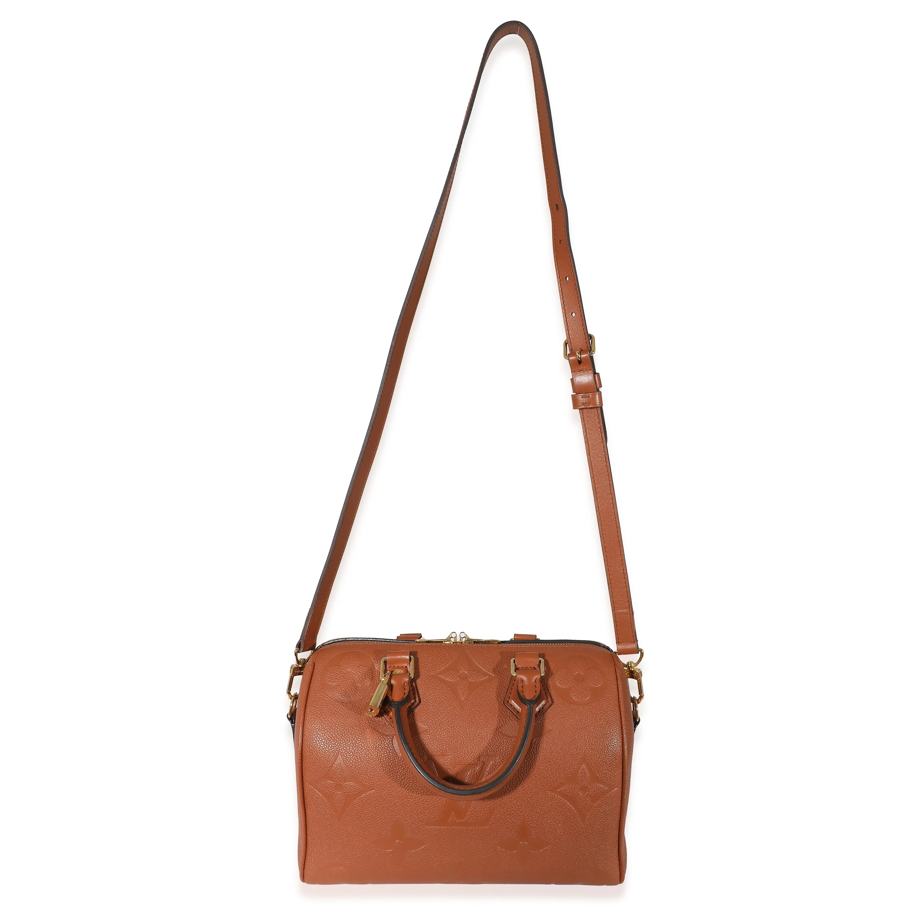 Louis Vuitton Cognac Giant Monogram Empreinte Speedy Bandouliere 25 - Image 3