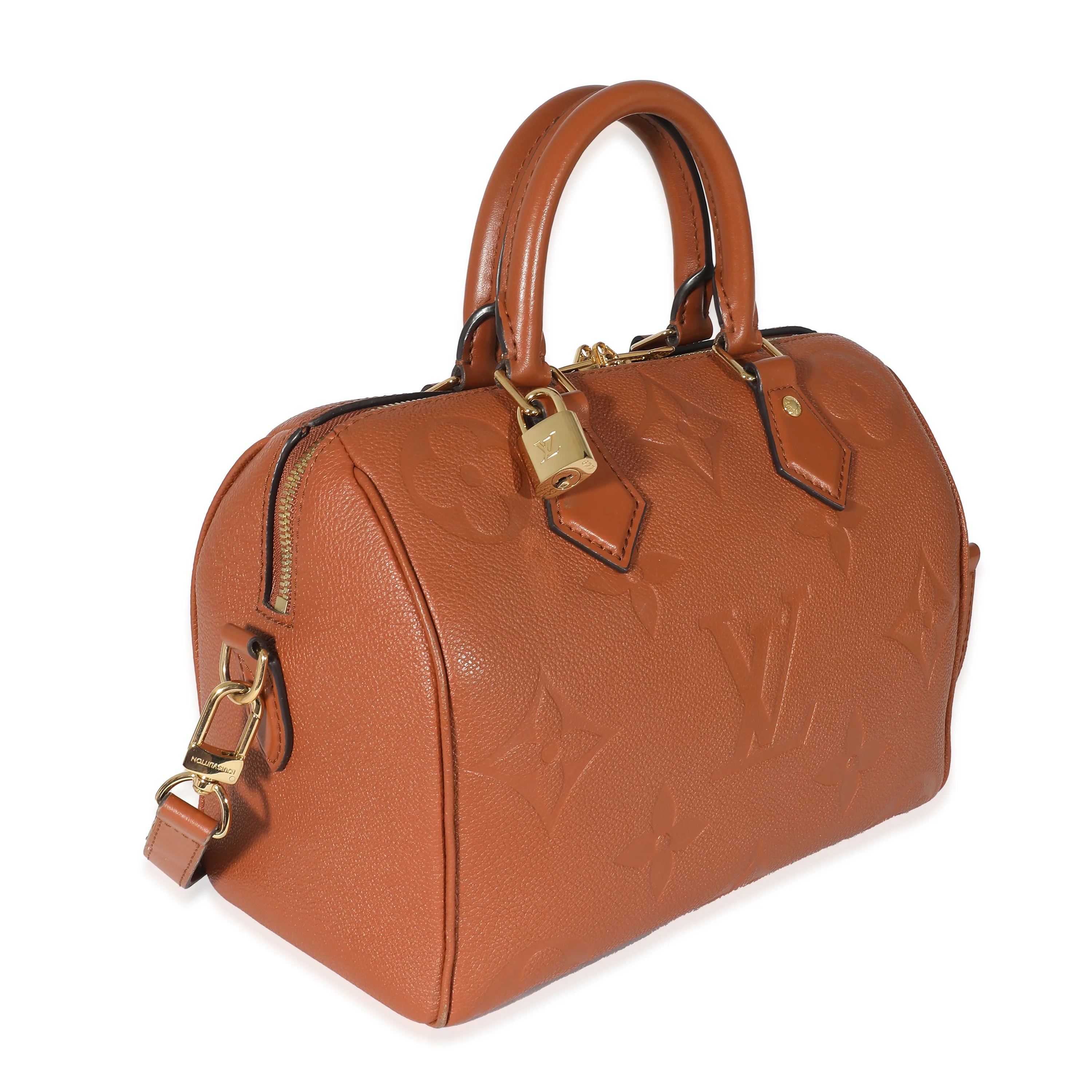 Louis Vuitton Cognac Giant Monogram Empreinte Speedy Bandouliere 25 - Image 4