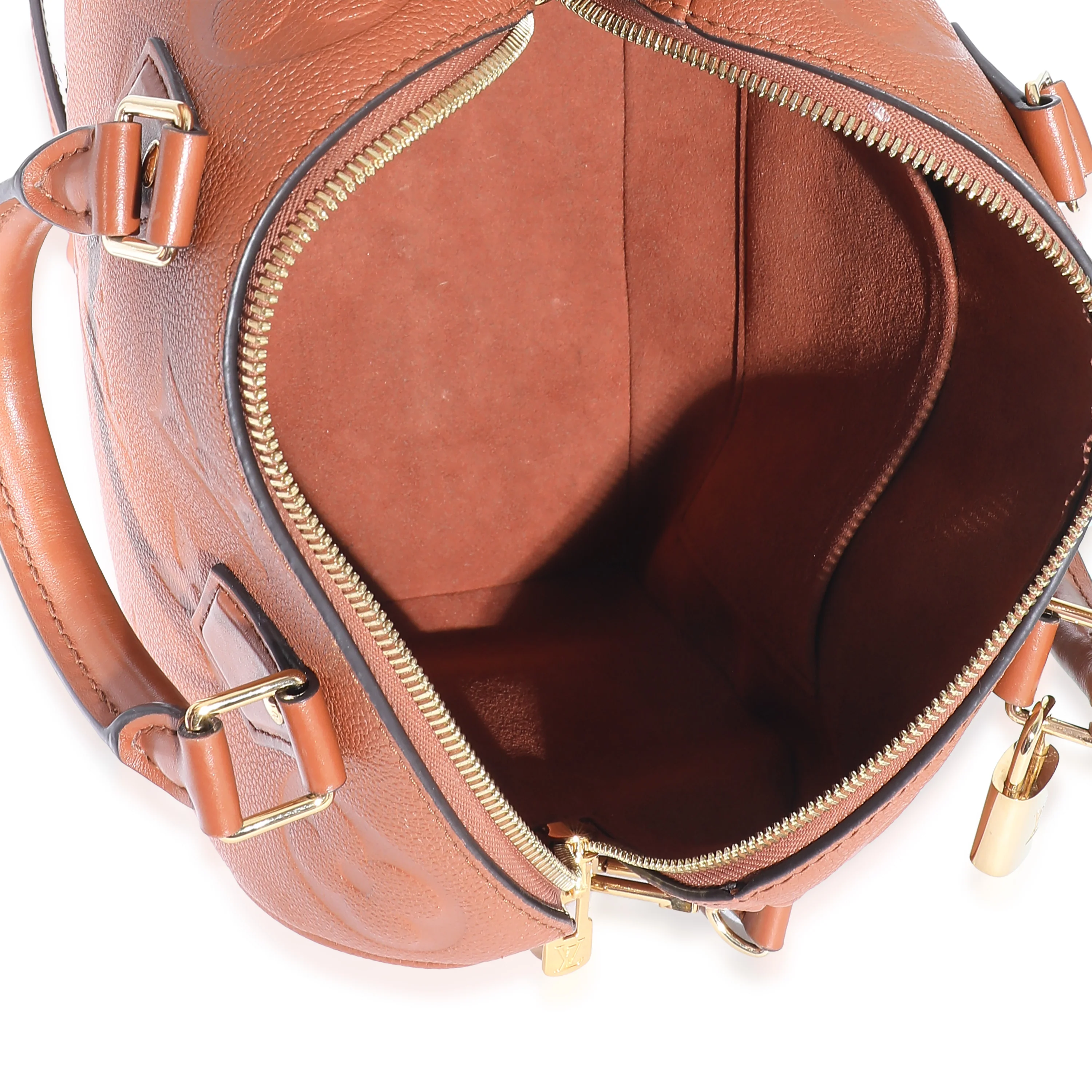 Louis Vuitton Cognac Giant Monogram Empreinte Speedy Bandouliere 25 - Image 8