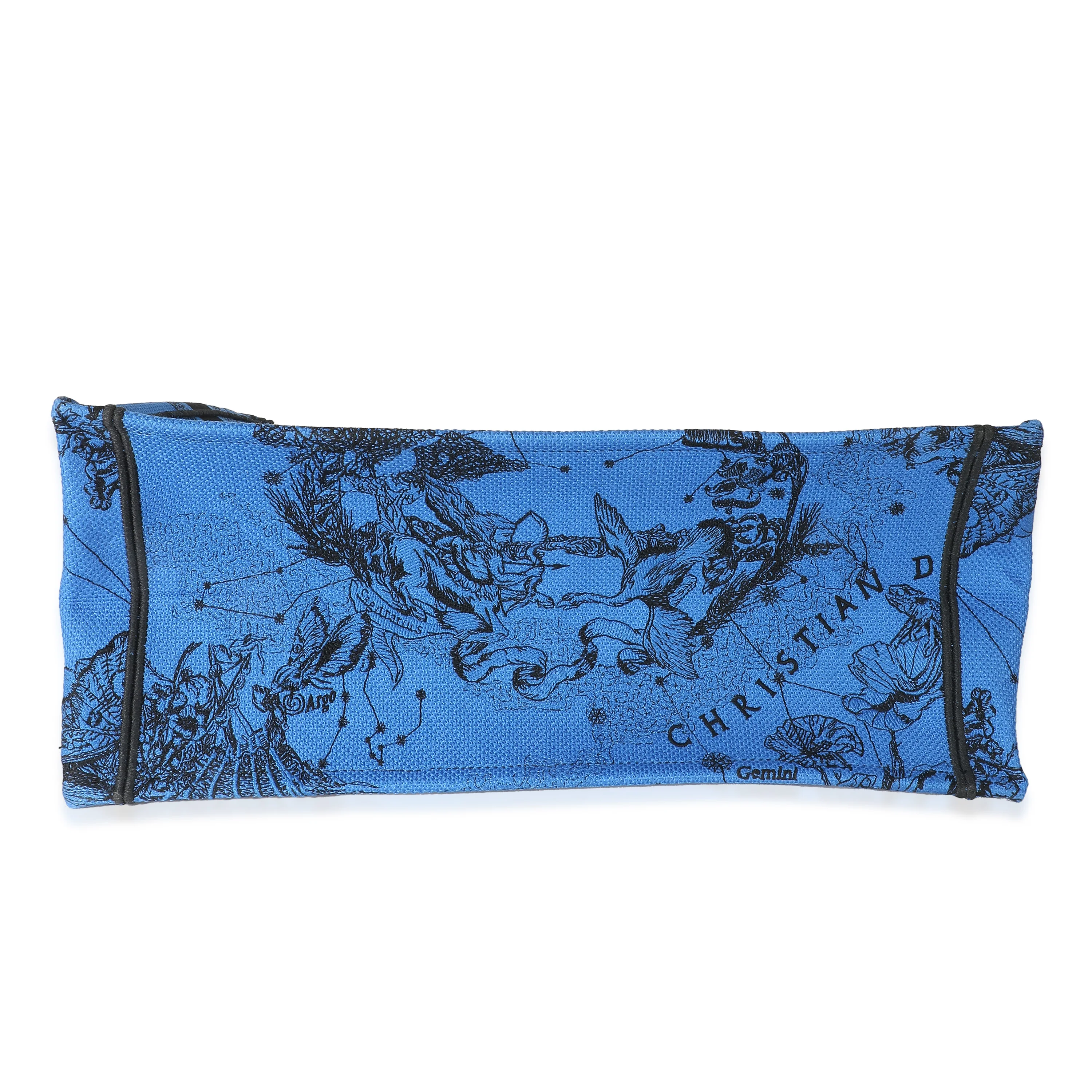 Christian Dior Blue Toile De Jouy Zodiac Large Book Tote - Image 4