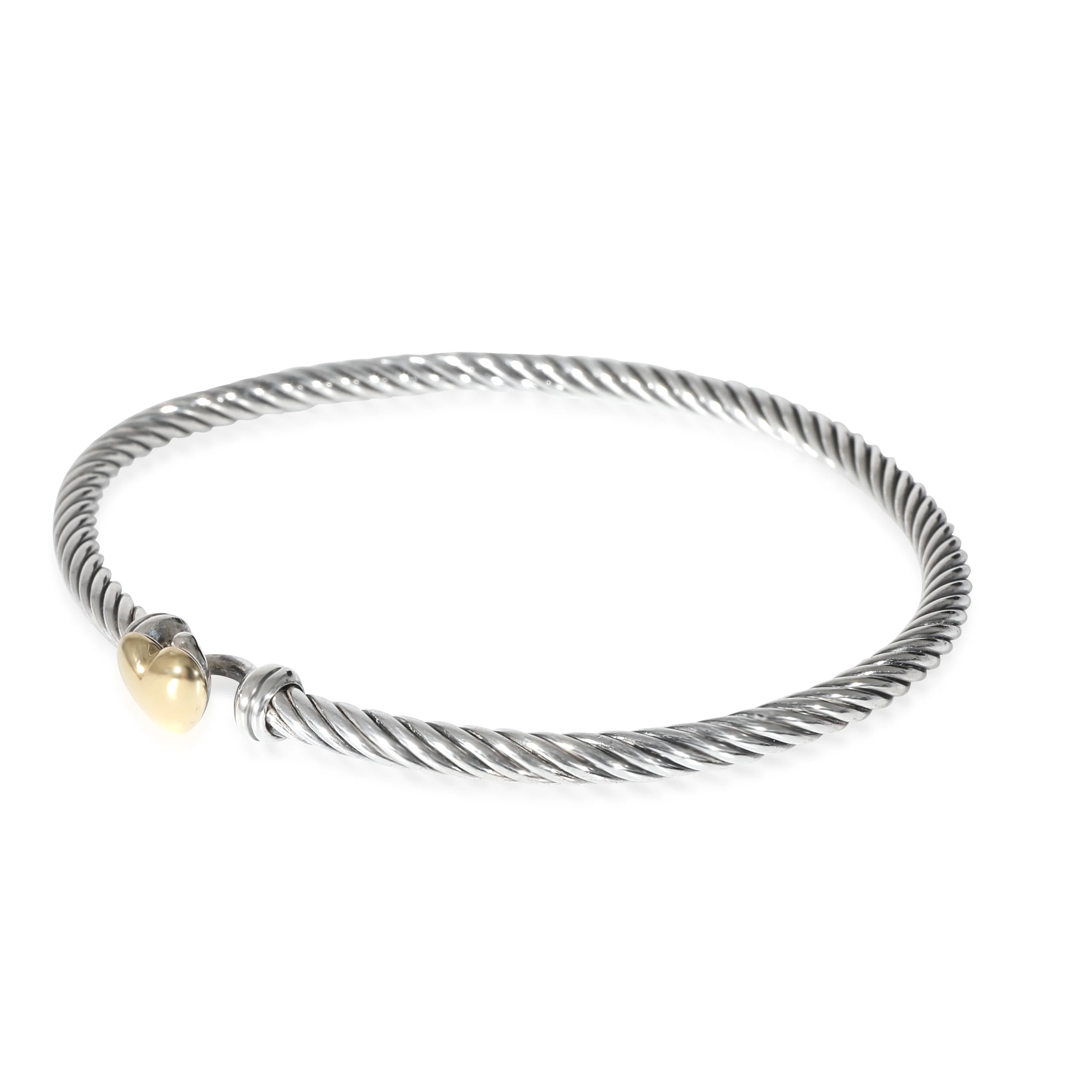 David Yurman Cable Collectibles Heart Bracelet in Yellow Gold/Sterling Silver - Image 2