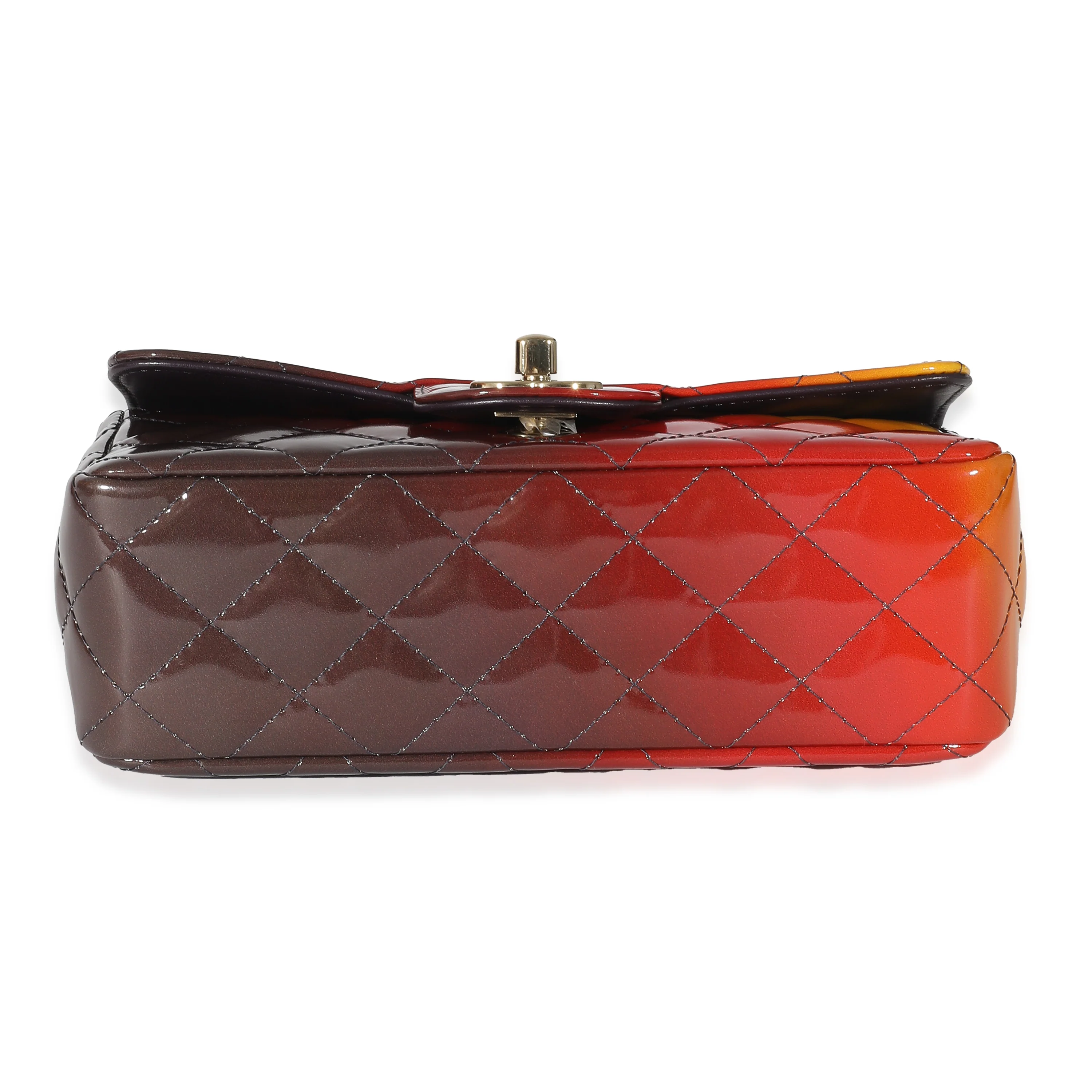 Chanel Shaded Quilted Patent Calfskin Mini Rectangular Flap Bag - Image 6