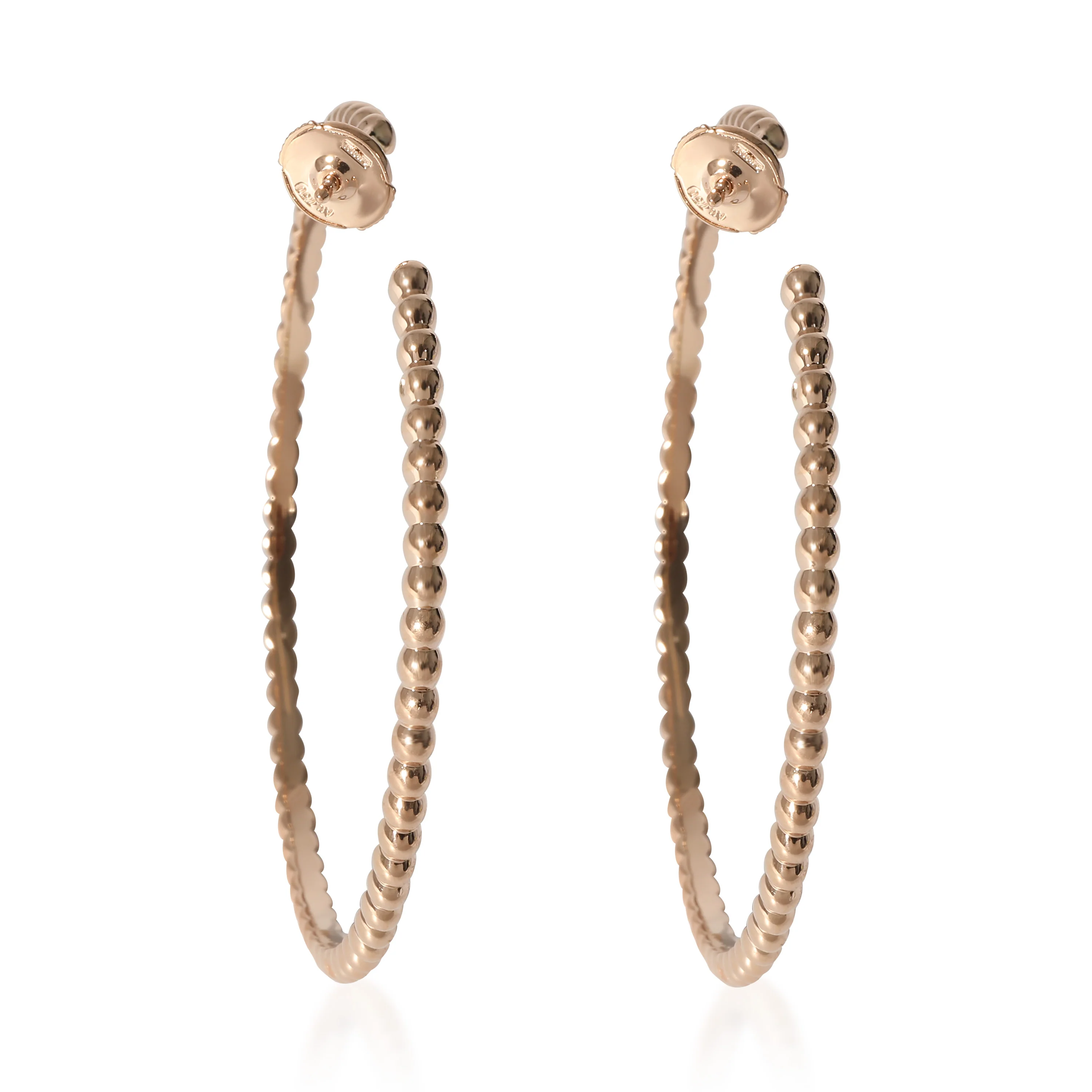 Large Perlee Hoop Earrings in 18k Rose Gold - Image 4