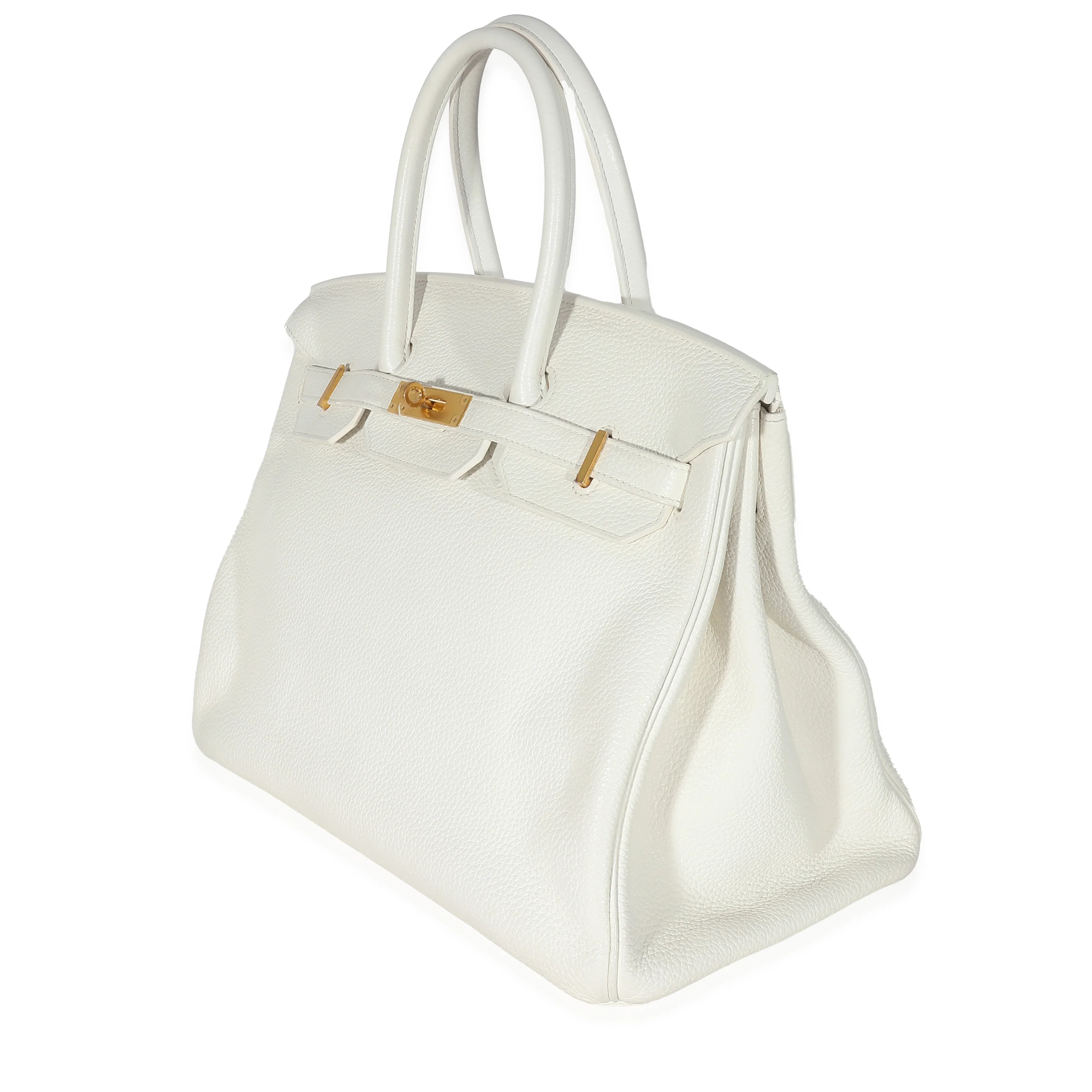 Hermes Blanc Clemence Togo Birkin 35 GHW - Image 2