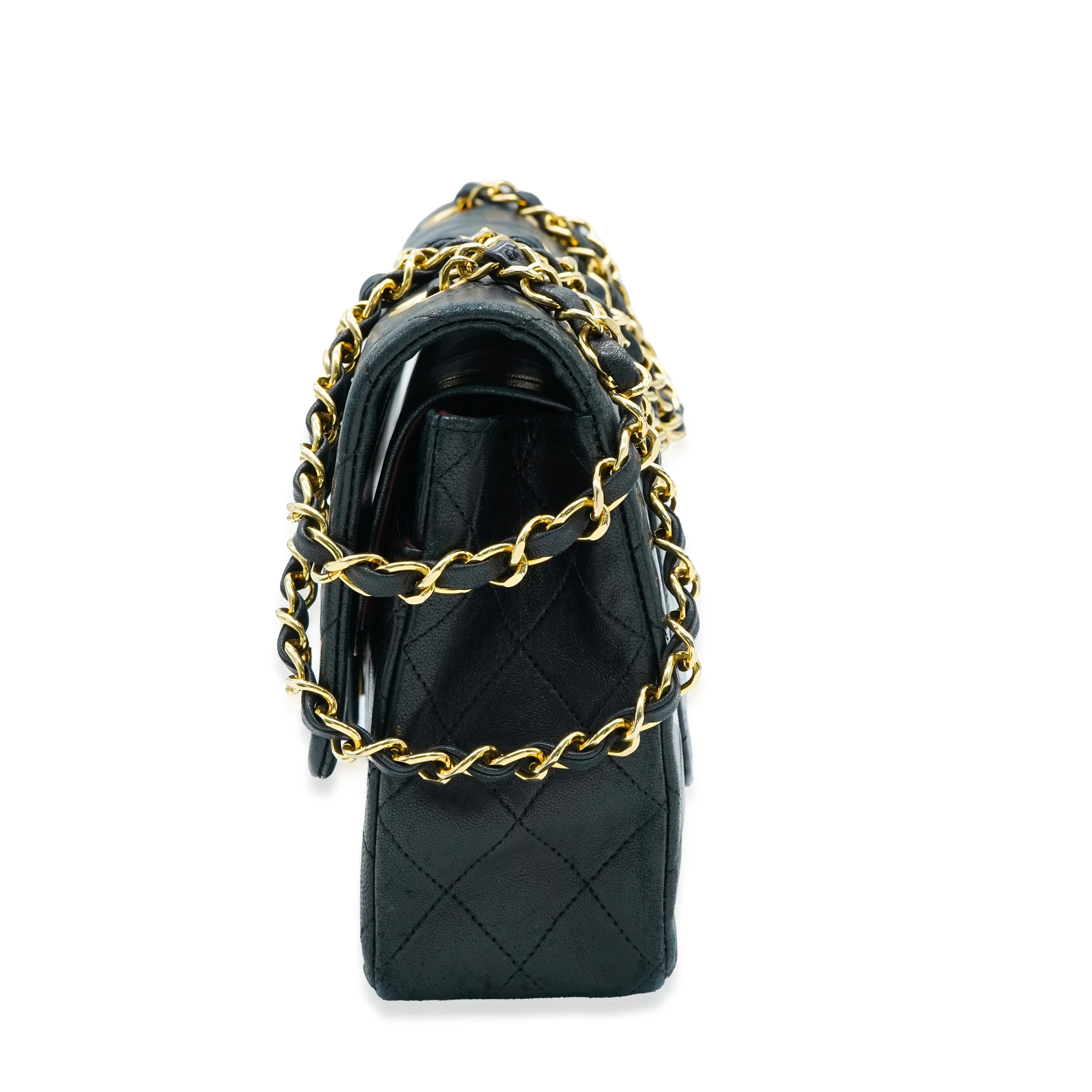 Chanel Black Quilted Lambskin Medium Classic Double Flap Bag - Image 3