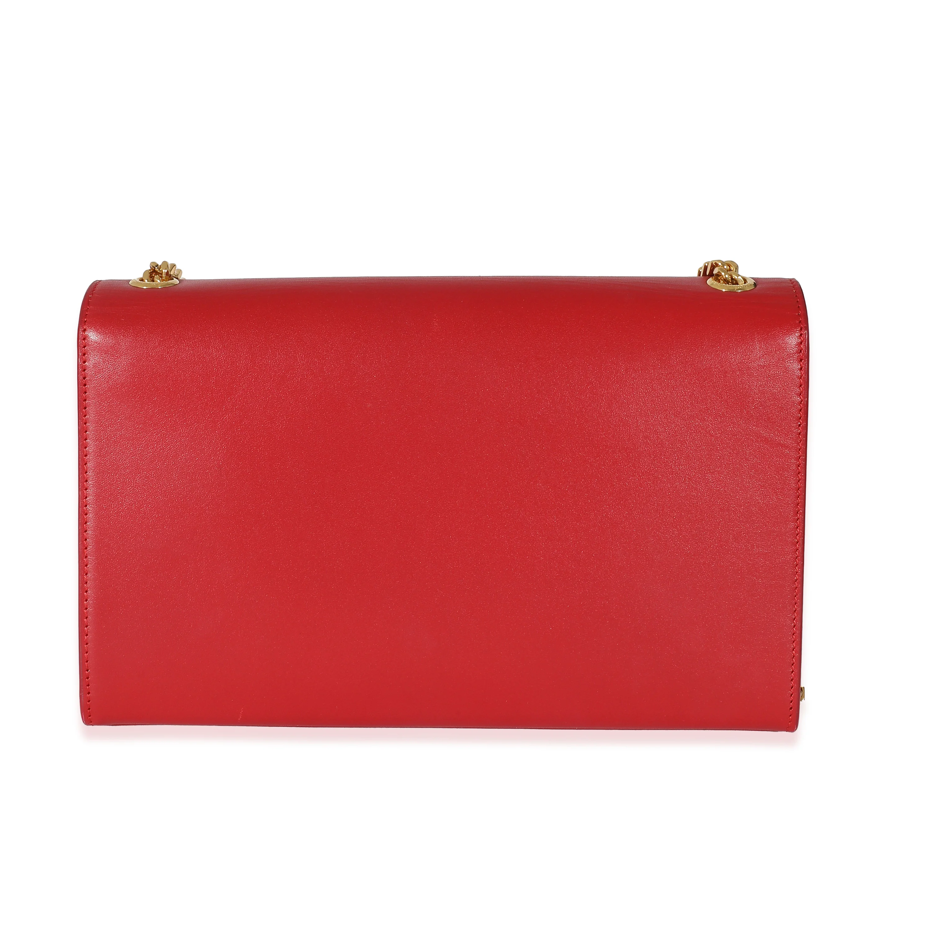 Saint Laurent Smooth Red Calfskin Medium Kate Tassel Bag - Image 4