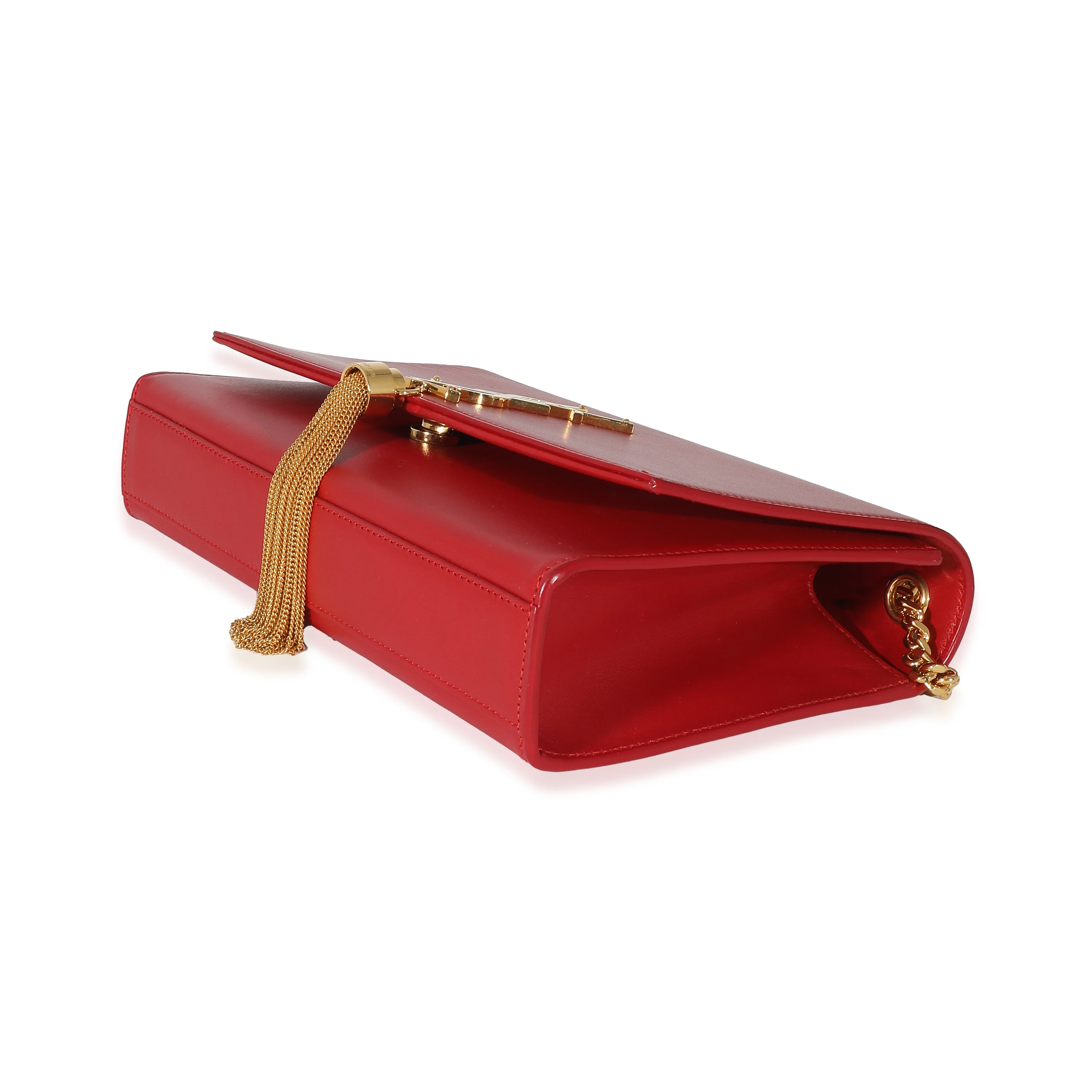 Saint Laurent Smooth Red Calfskin Medium Kate Tassel Bag - Image 5