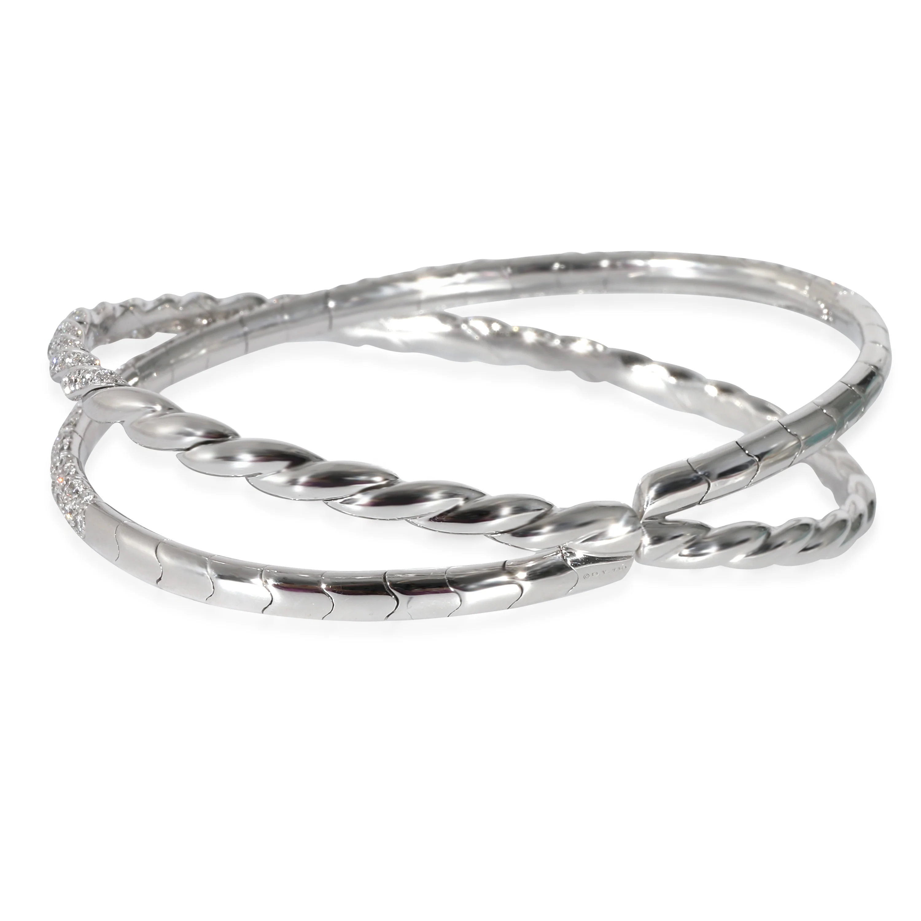 David Yurman Paveflex Diamond Bracelet in 18K White Gold 2.78 CTW - Image 3