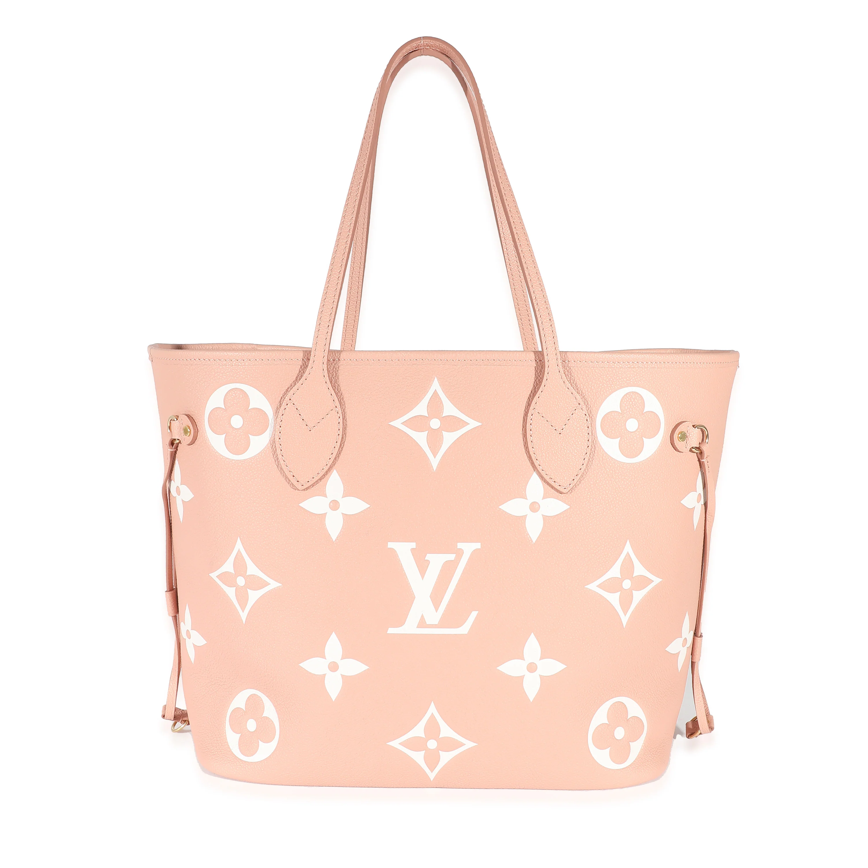 Louis Vuitton Rose Trianon Crème Bicolor Monogram Empreinte Neverfull MM - Image 4