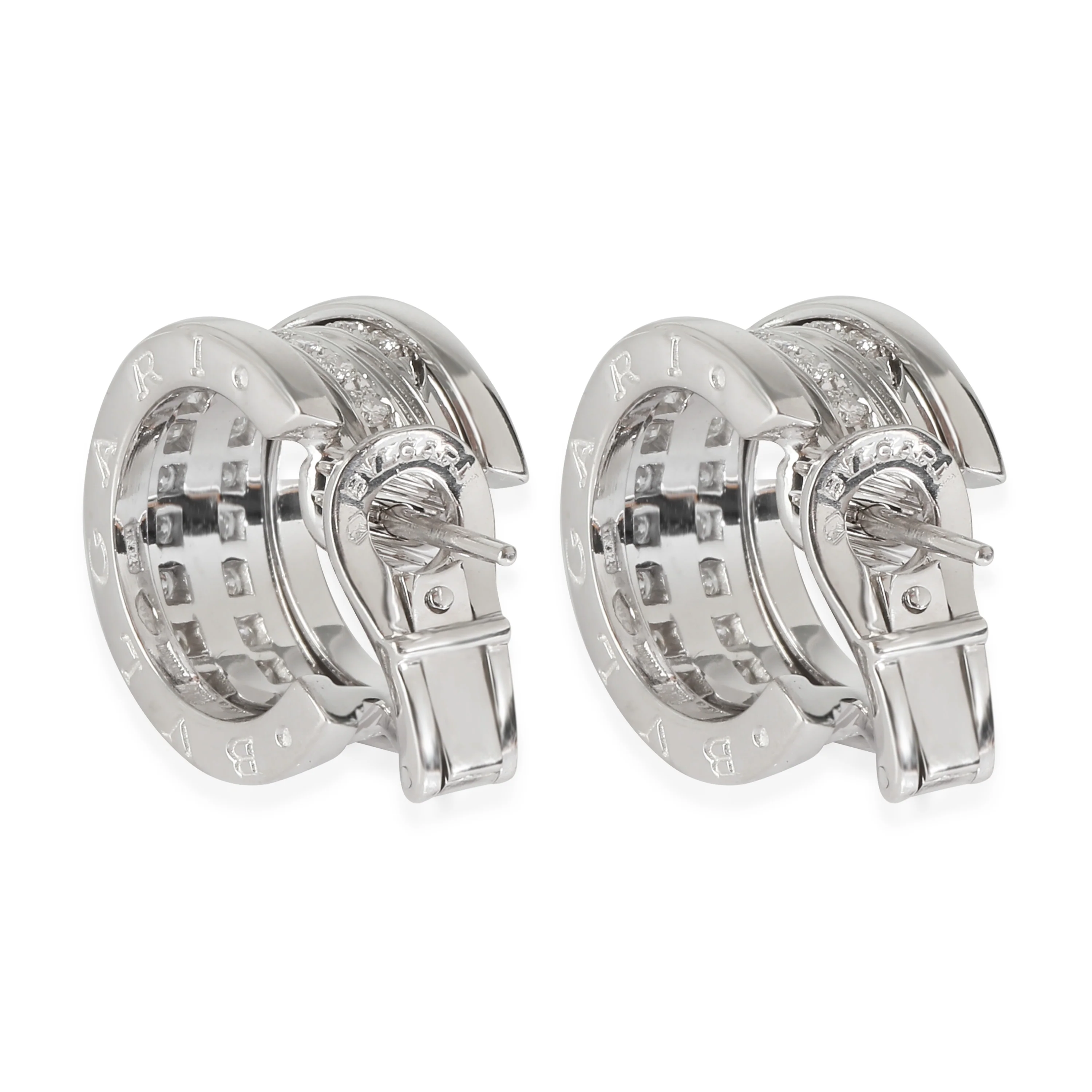 B.zero1 Hoop Earring in 18K White Gold 1.08 CTW - Image 3
