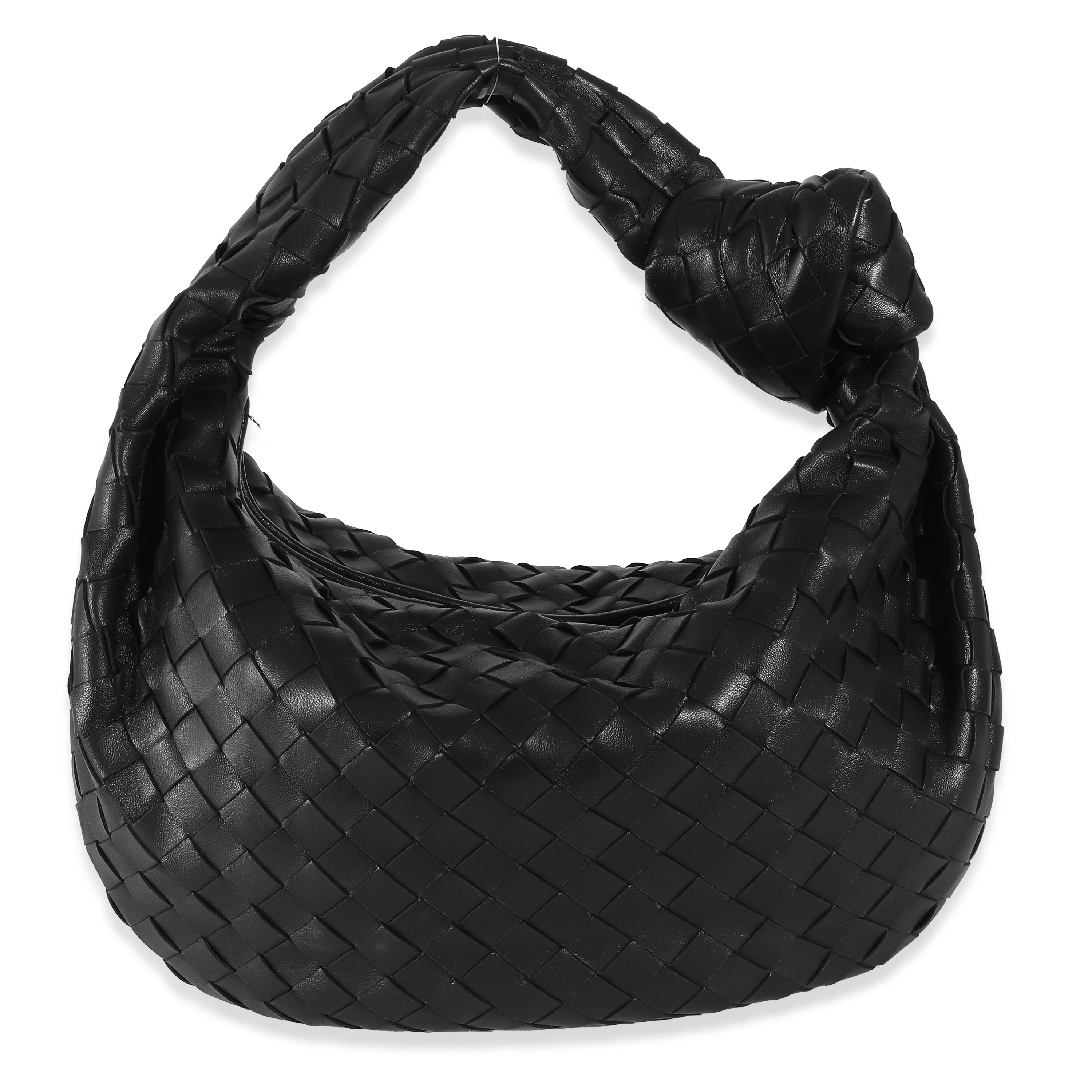 Bottega Veneta Black Intrecciato Lambskin Teen Jodie - Image 3