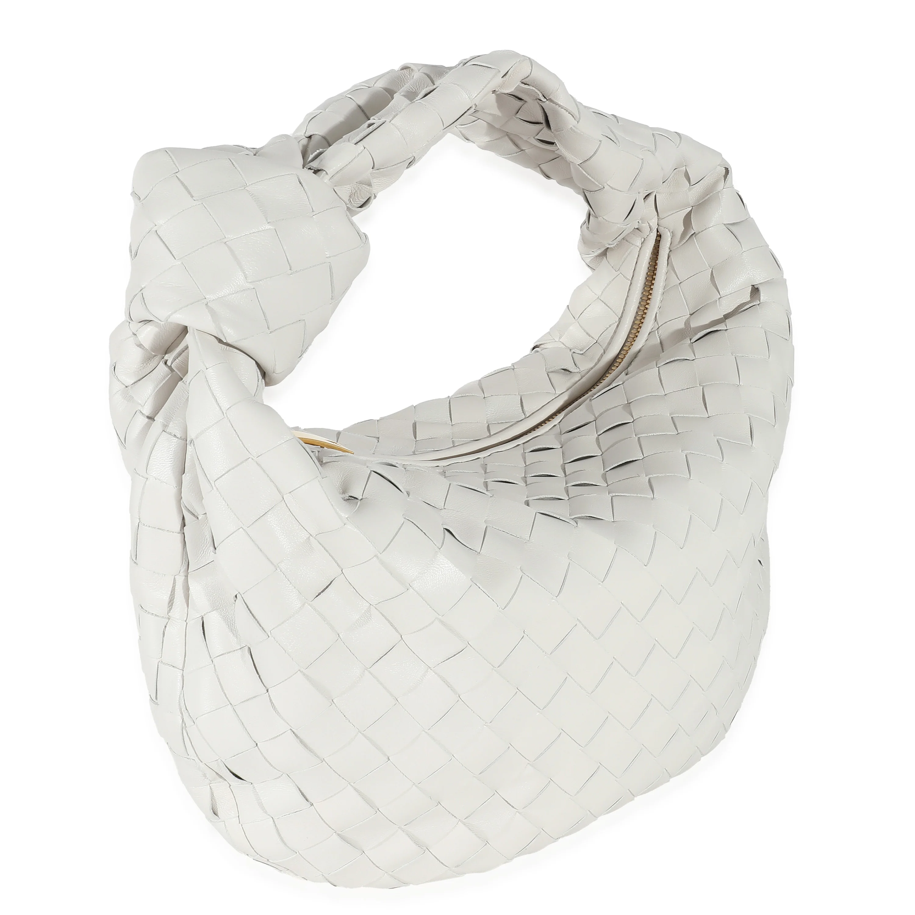 Bottega Veneta White Intrecciato Lambskin Teen Jodie - Image 3