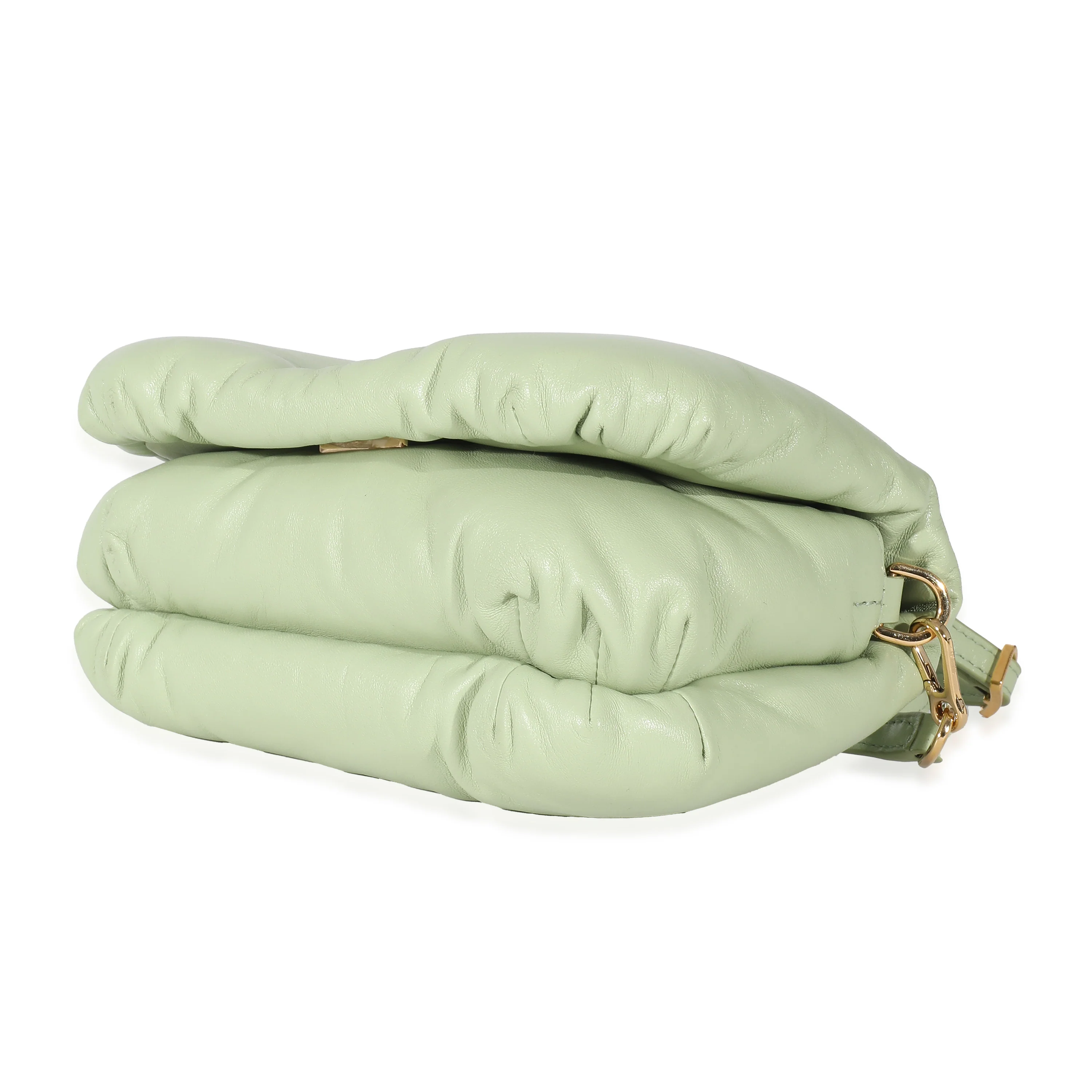 Loewe Shiny Nappa Lambskin Pale Green Mini Puffer Goya Bag - Image 4