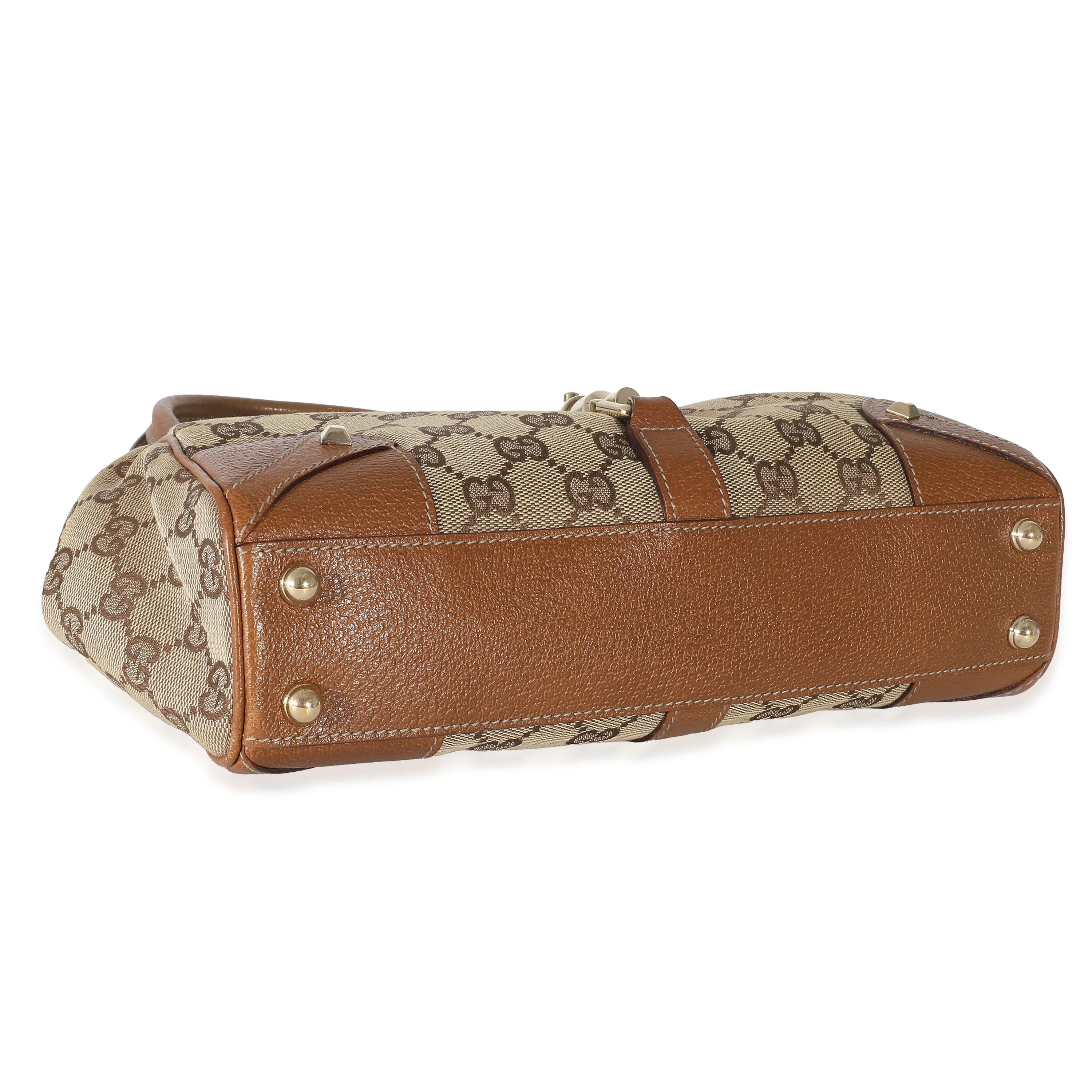 Gucci Beige GG Canvas Nailhead Jackie Bardot - Image 4