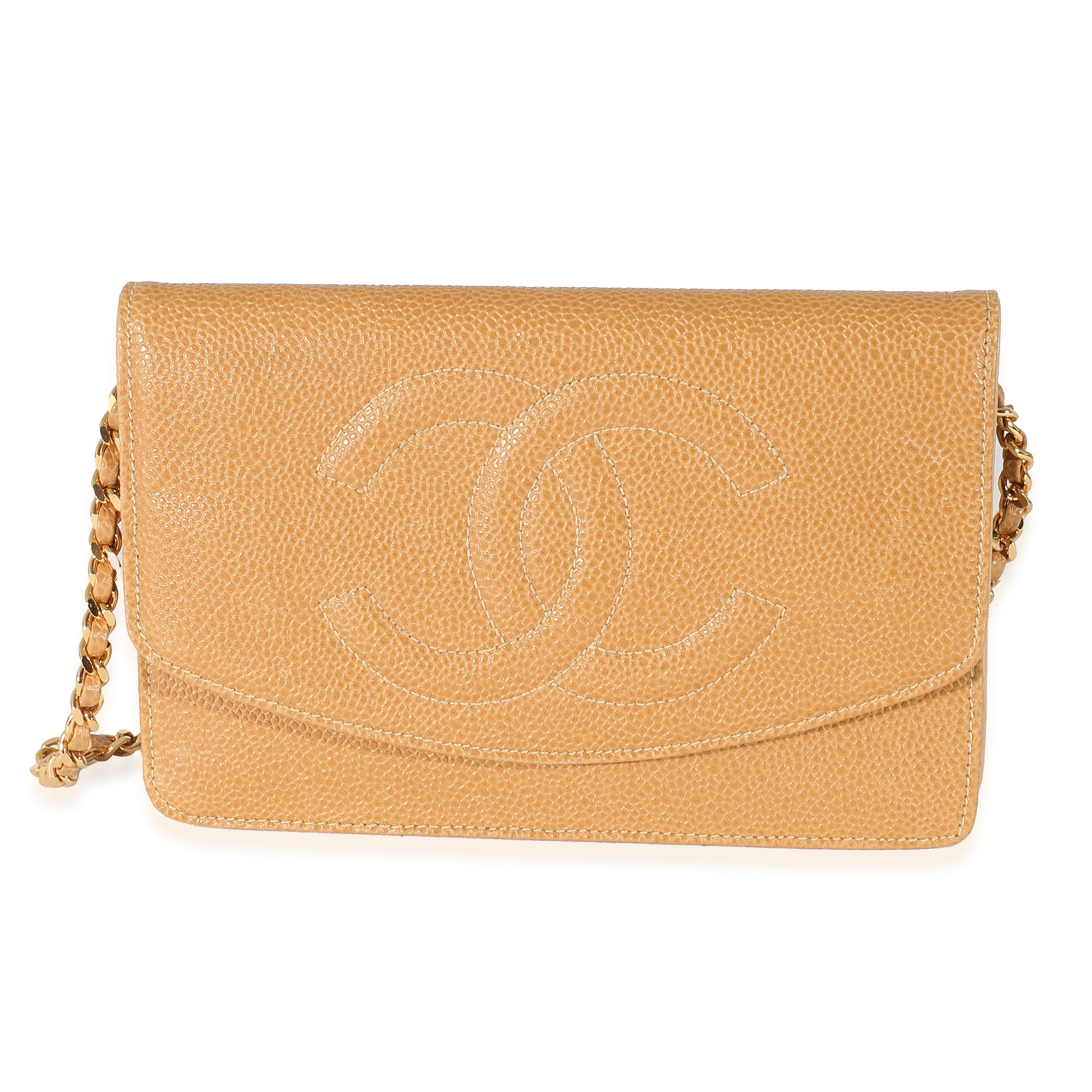 Chanel Brown Caviar Timeless Wallet On Chain