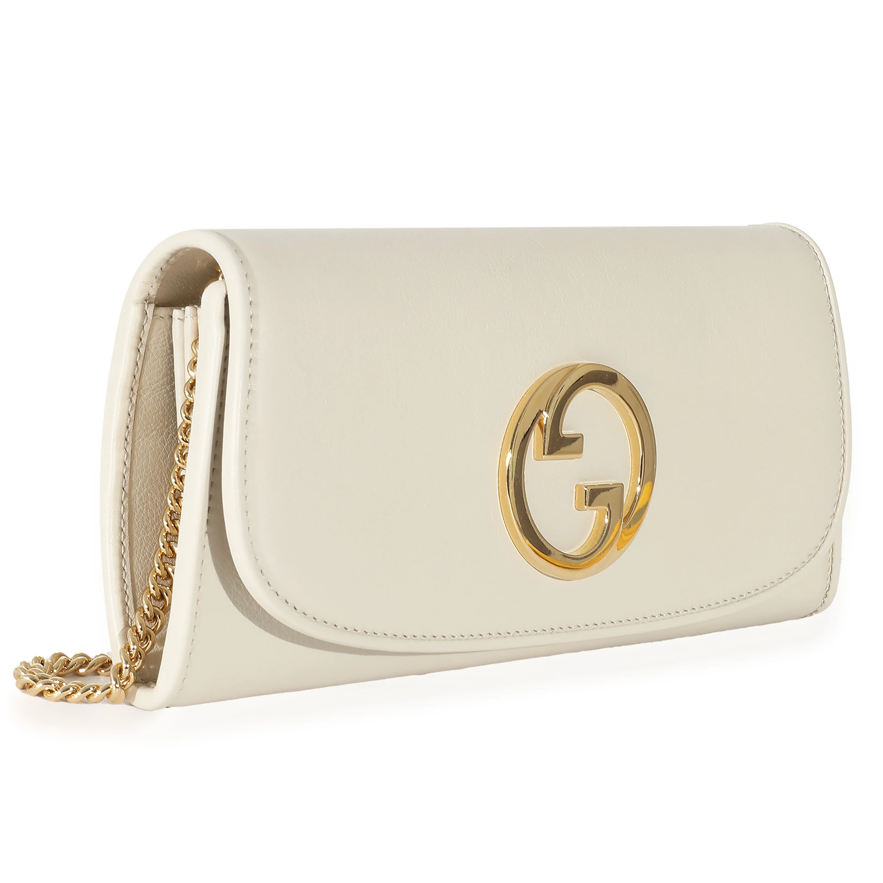 Gucci White Leather Blondie Continental Chain Wallet - Image 3
