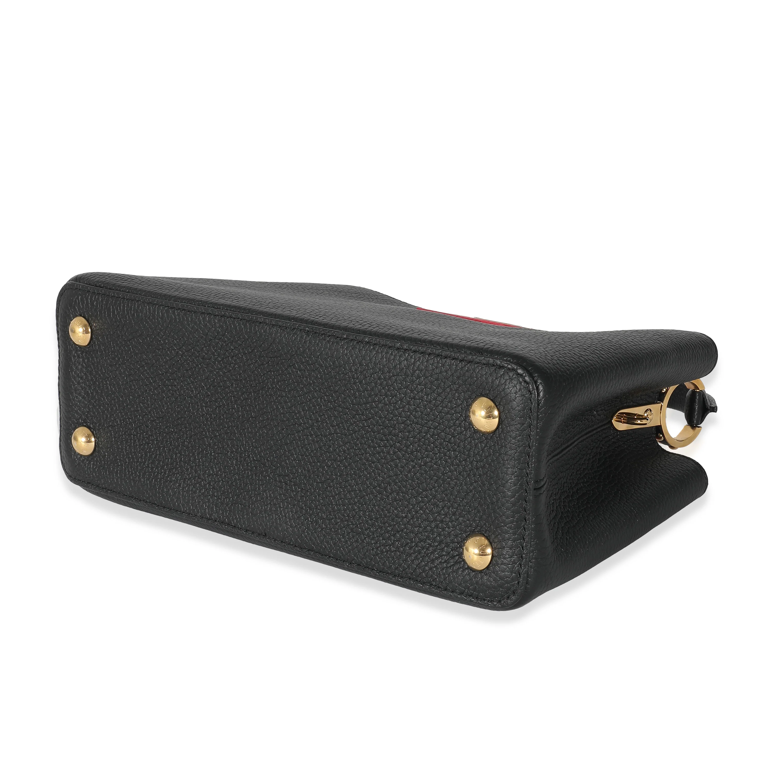 Louis Vuitton Black Rose Berlingot Taurillon Leather Capucines MM - Image 4