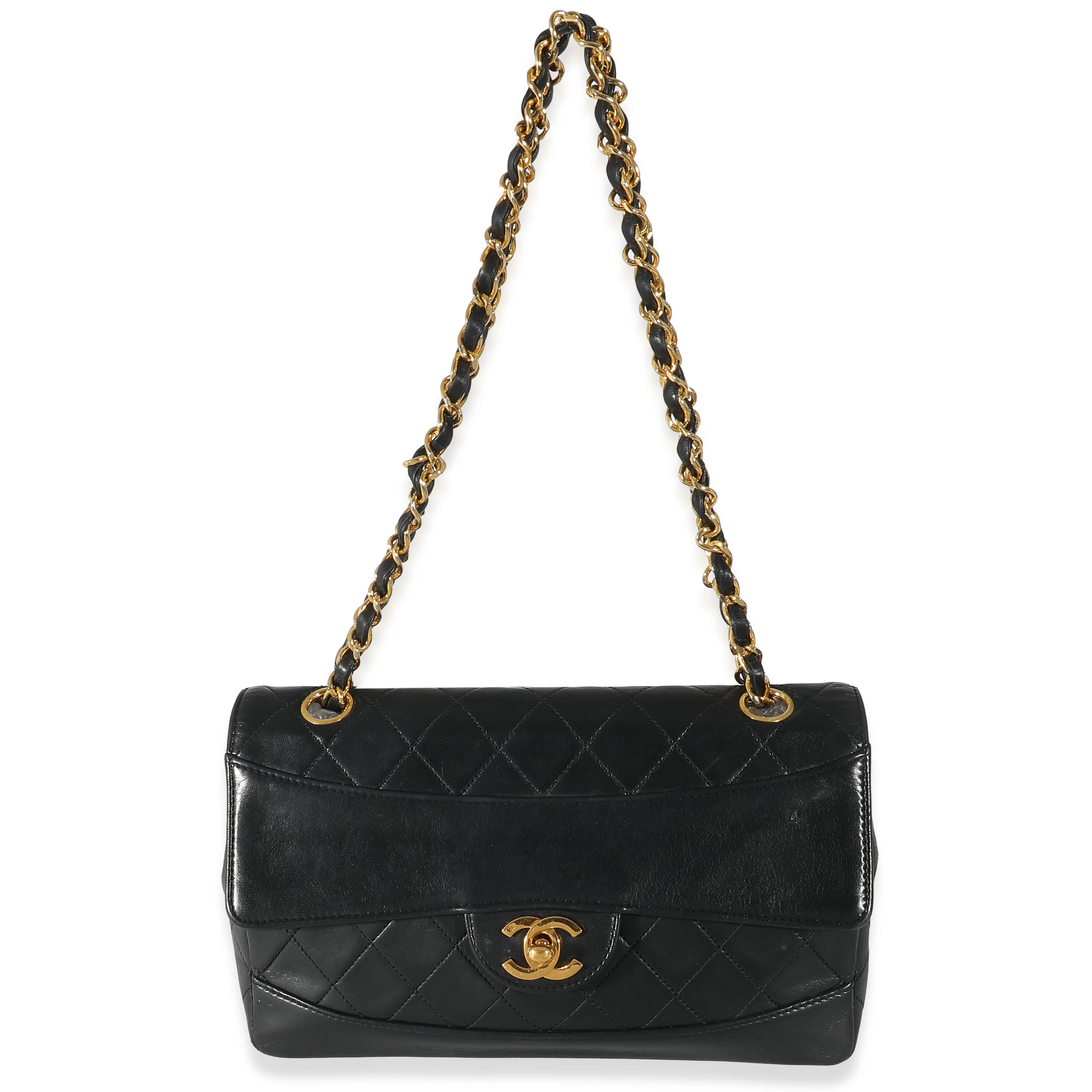 Chanel 24K Black Quilted Lambskin Medium Flap Bag - Image 4