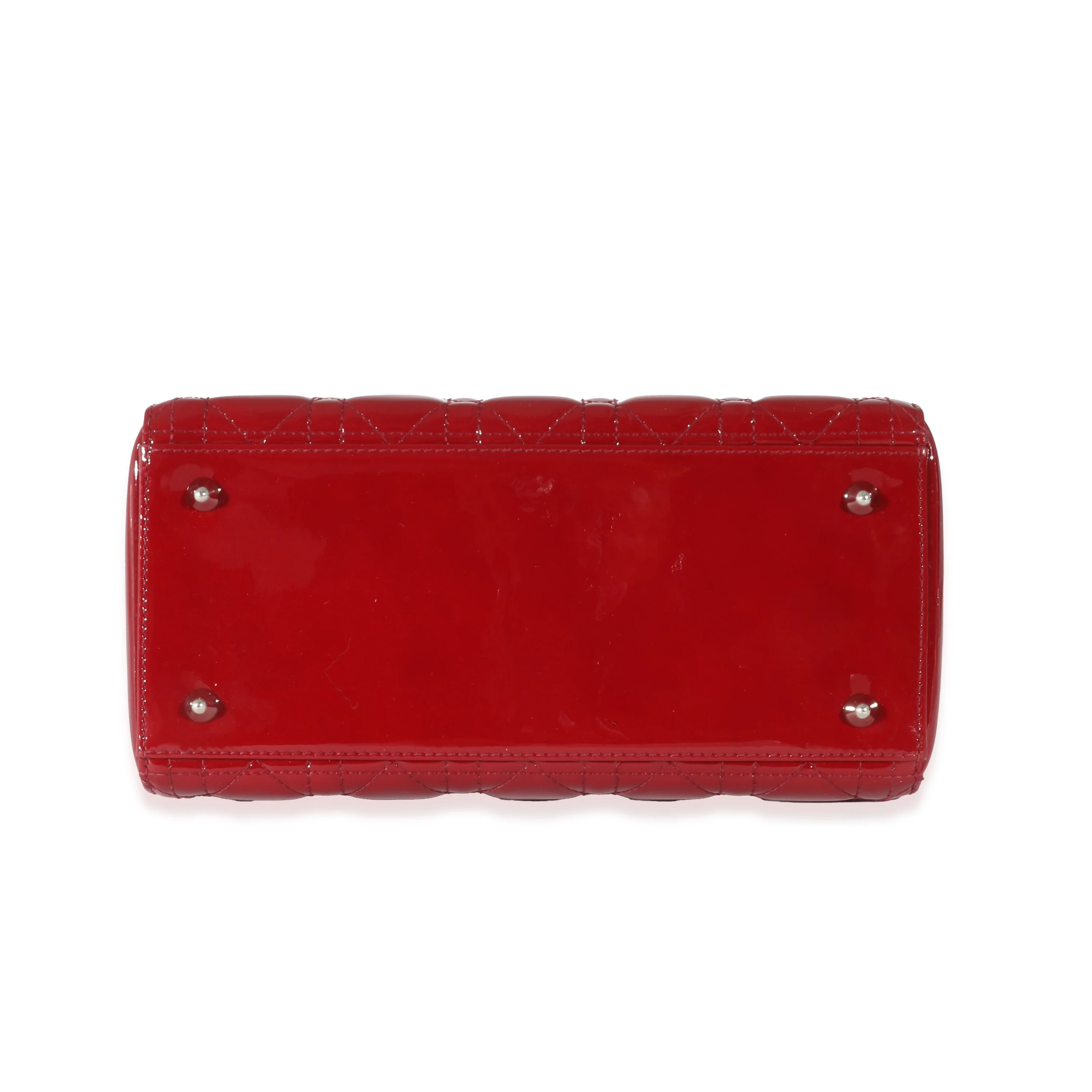 Christian Dior Red Patent Cannage Medium Lady Dior - Image 6