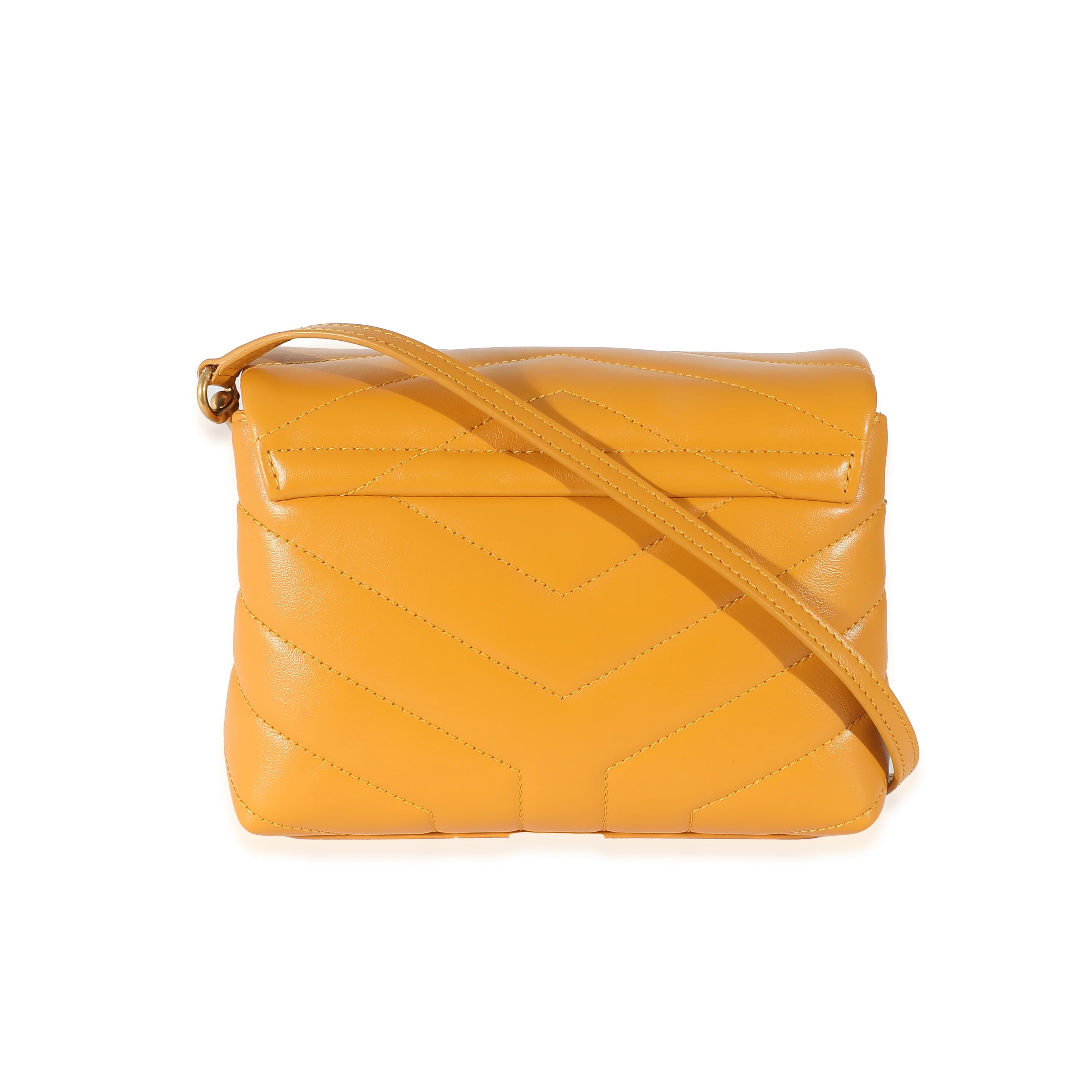 Saint Laurent Cheddar Quilted Calfskin Y Quilted Monogram Toy Loulou - Image 6