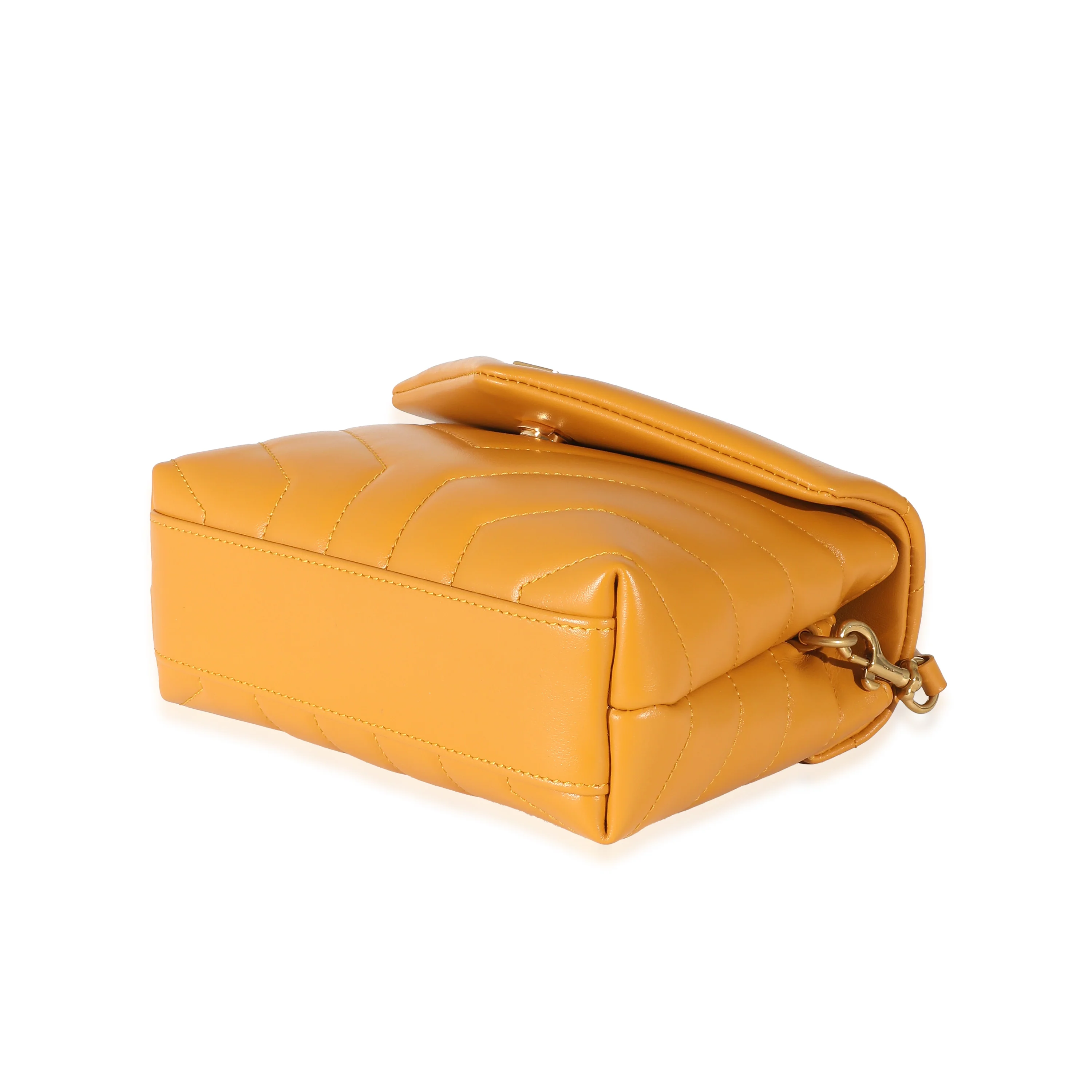 Saint Laurent Cheddar Quilted Calfskin Y Quilted Monogram Toy Loulou - Image 7