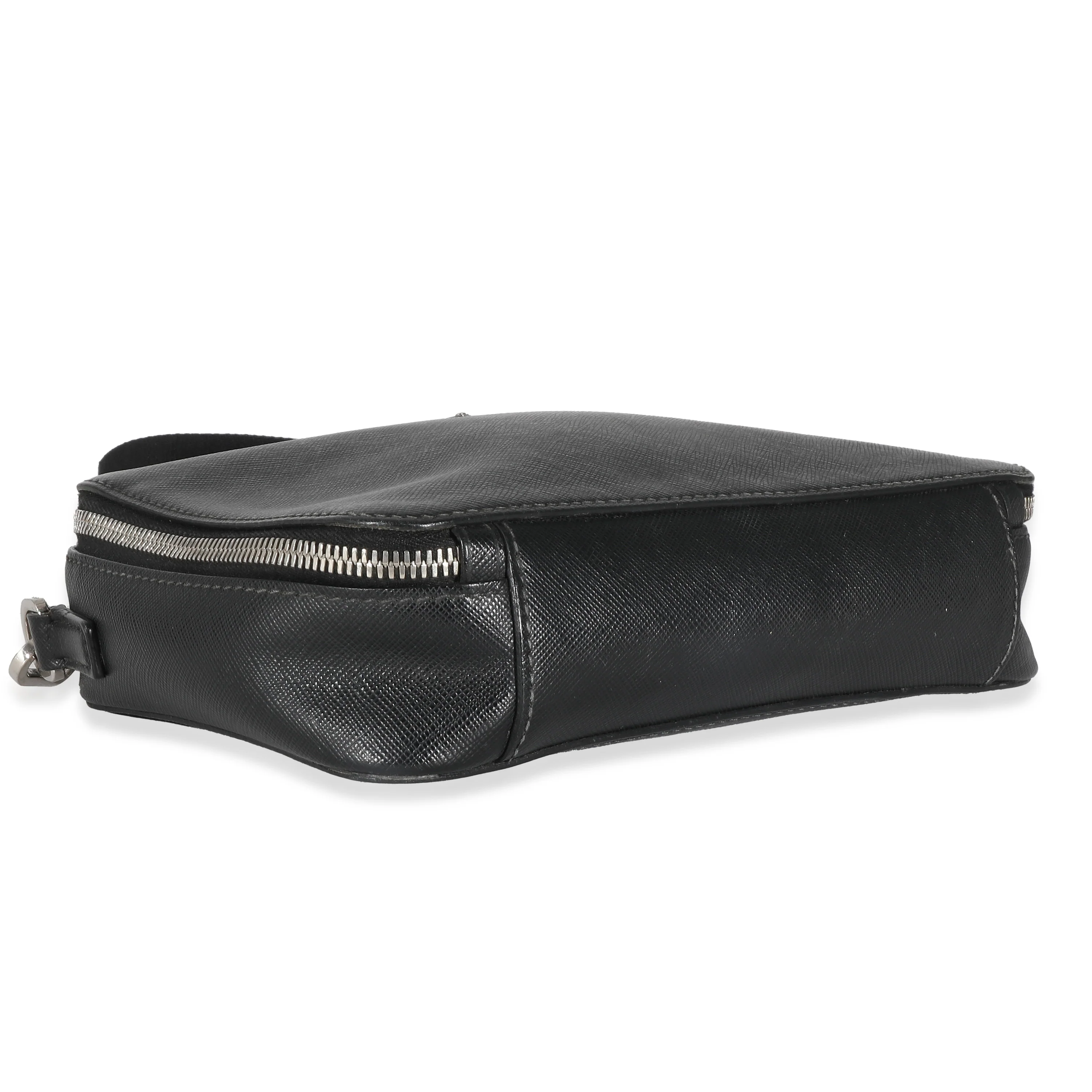 Black Saffiano Medium Brique Crossbody Bag - Image 4
