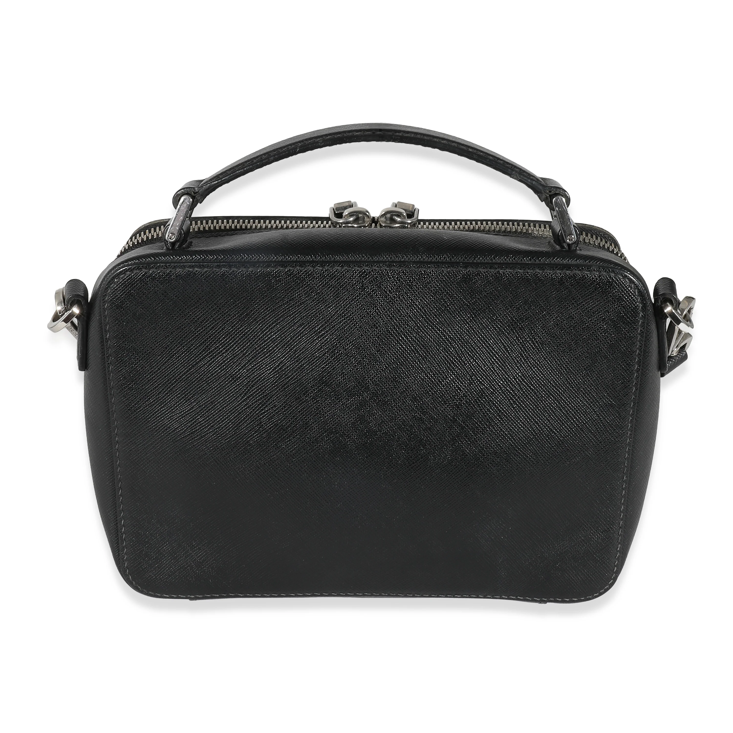 Black Saffiano Medium Brique Crossbody Bag - Image 5