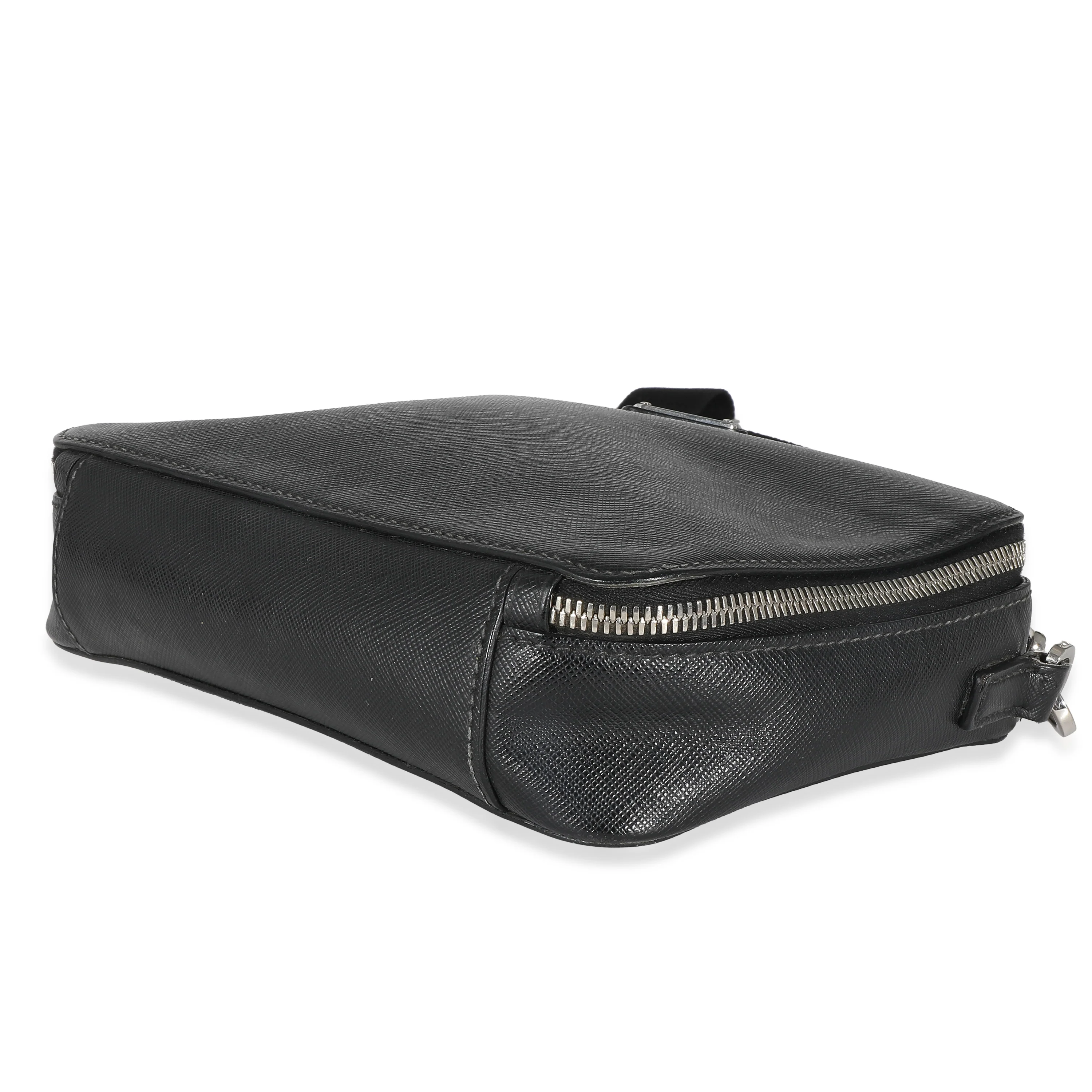 Black Saffiano Medium Brique Crossbody Bag - Image 6