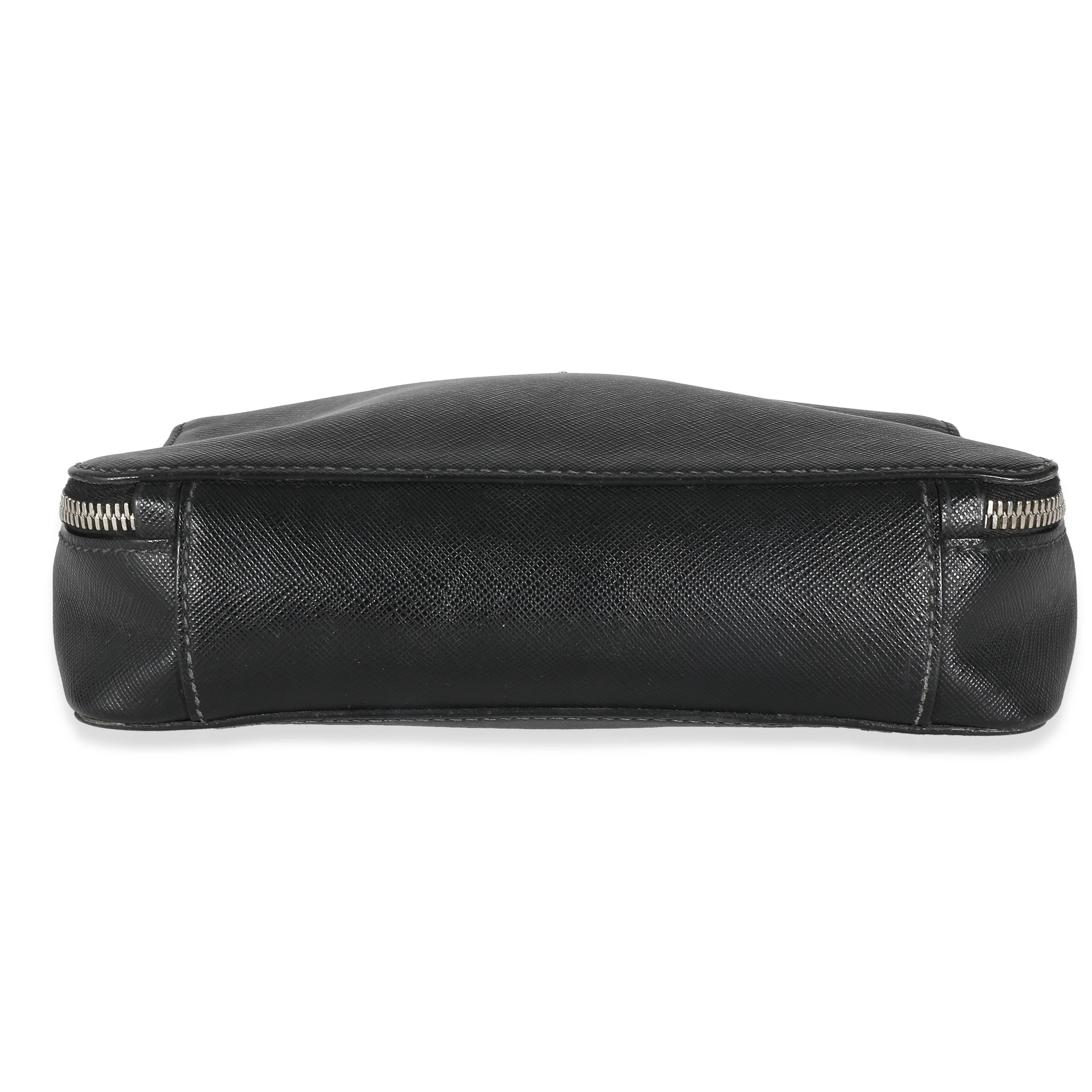 Black Saffiano Medium Brique Crossbody Bag - Image 7