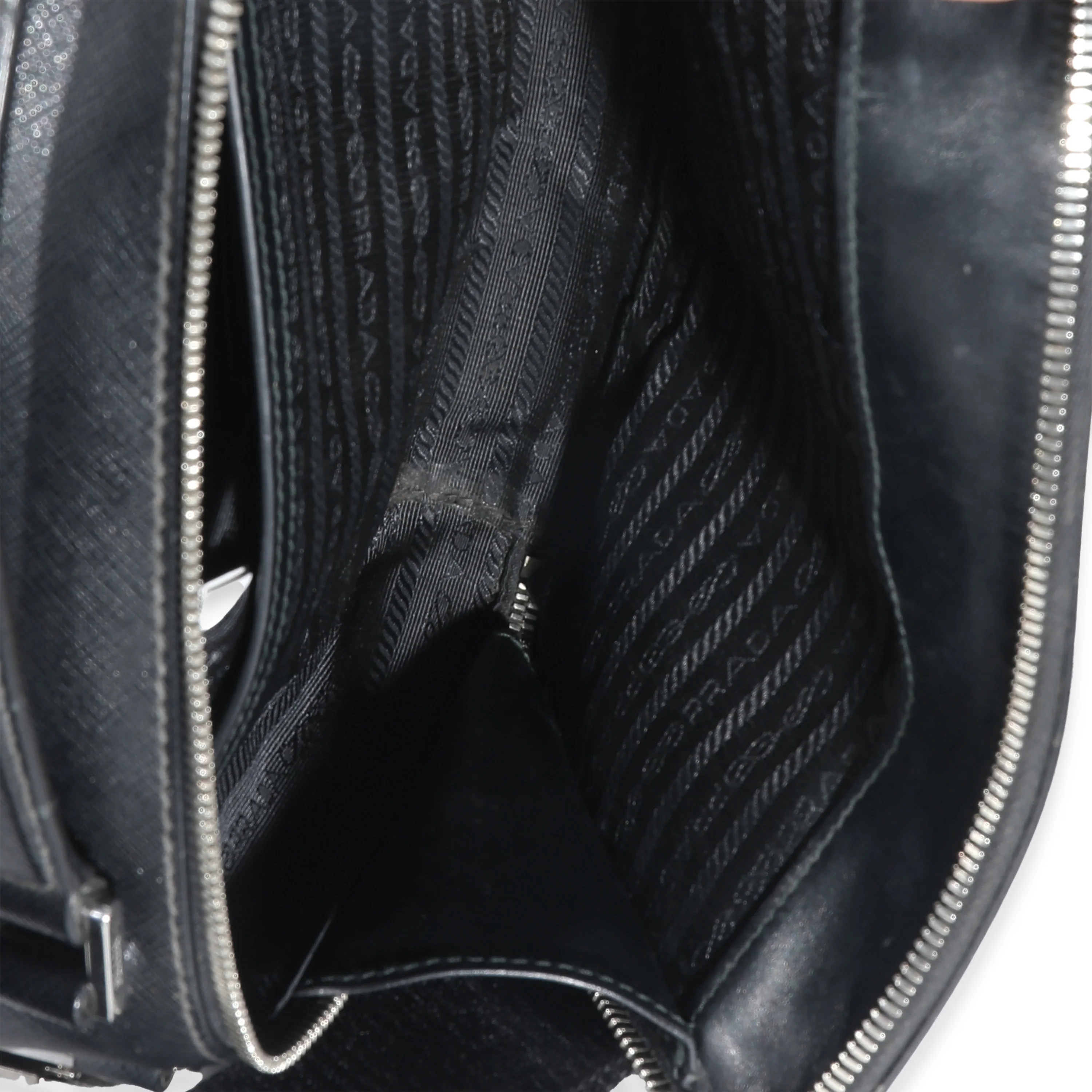 Black Saffiano Medium Brique Crossbody Bag - Image 9