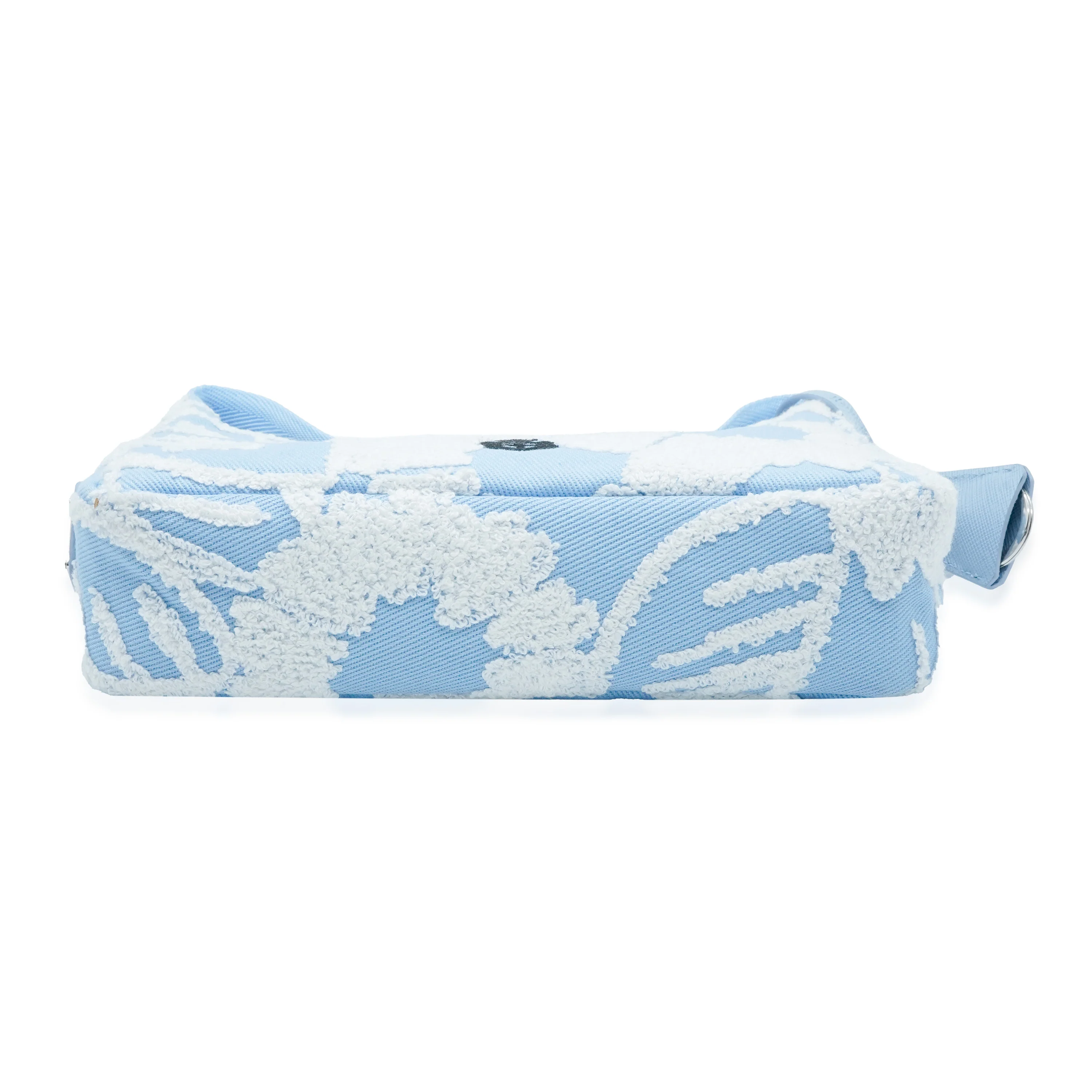 Prada Blue Embroidered Canvas Mini Drill Re-Edition 2000 - Image 7