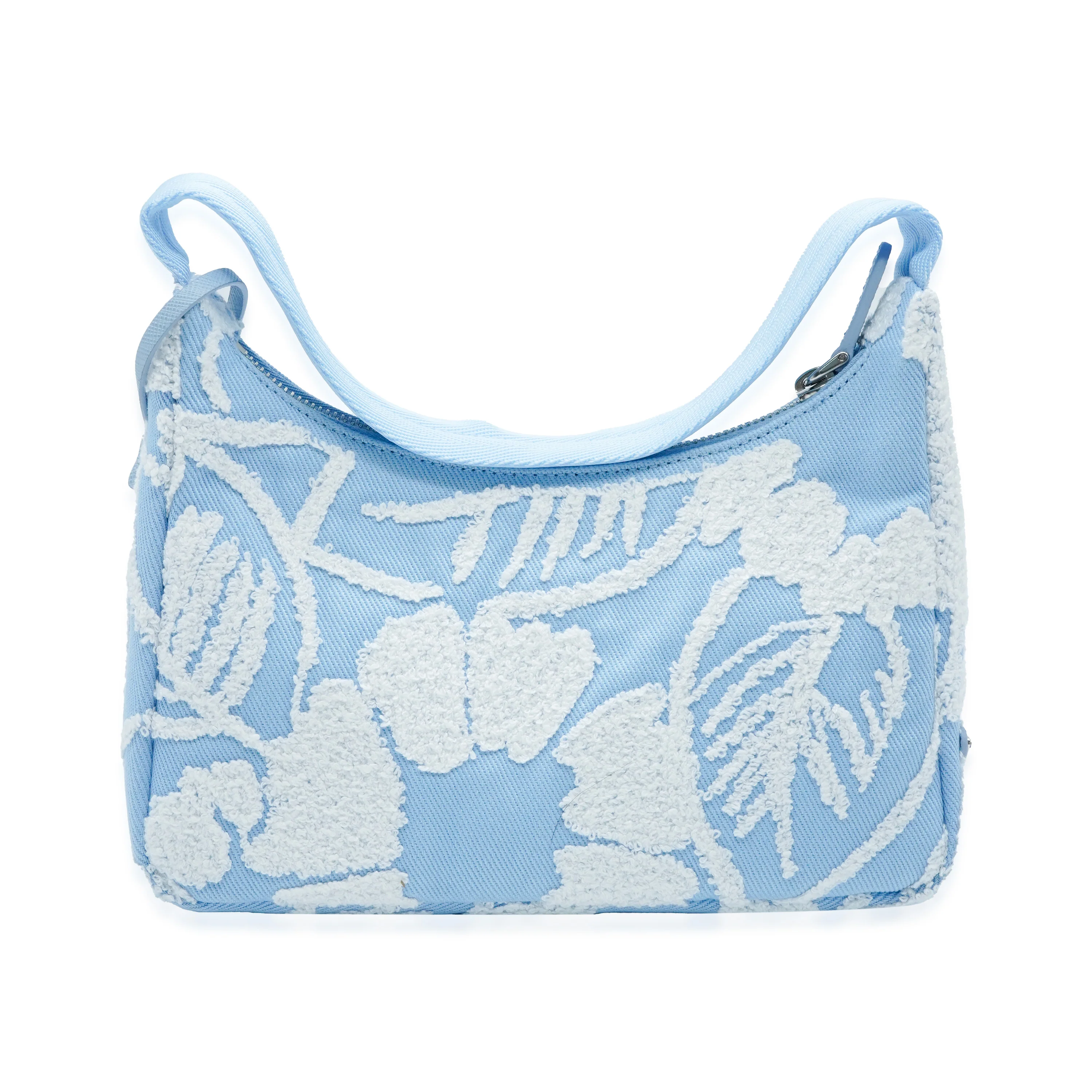 Prada Blue Embroidered Canvas Mini Drill Re-Edition 2000 - Image 9
