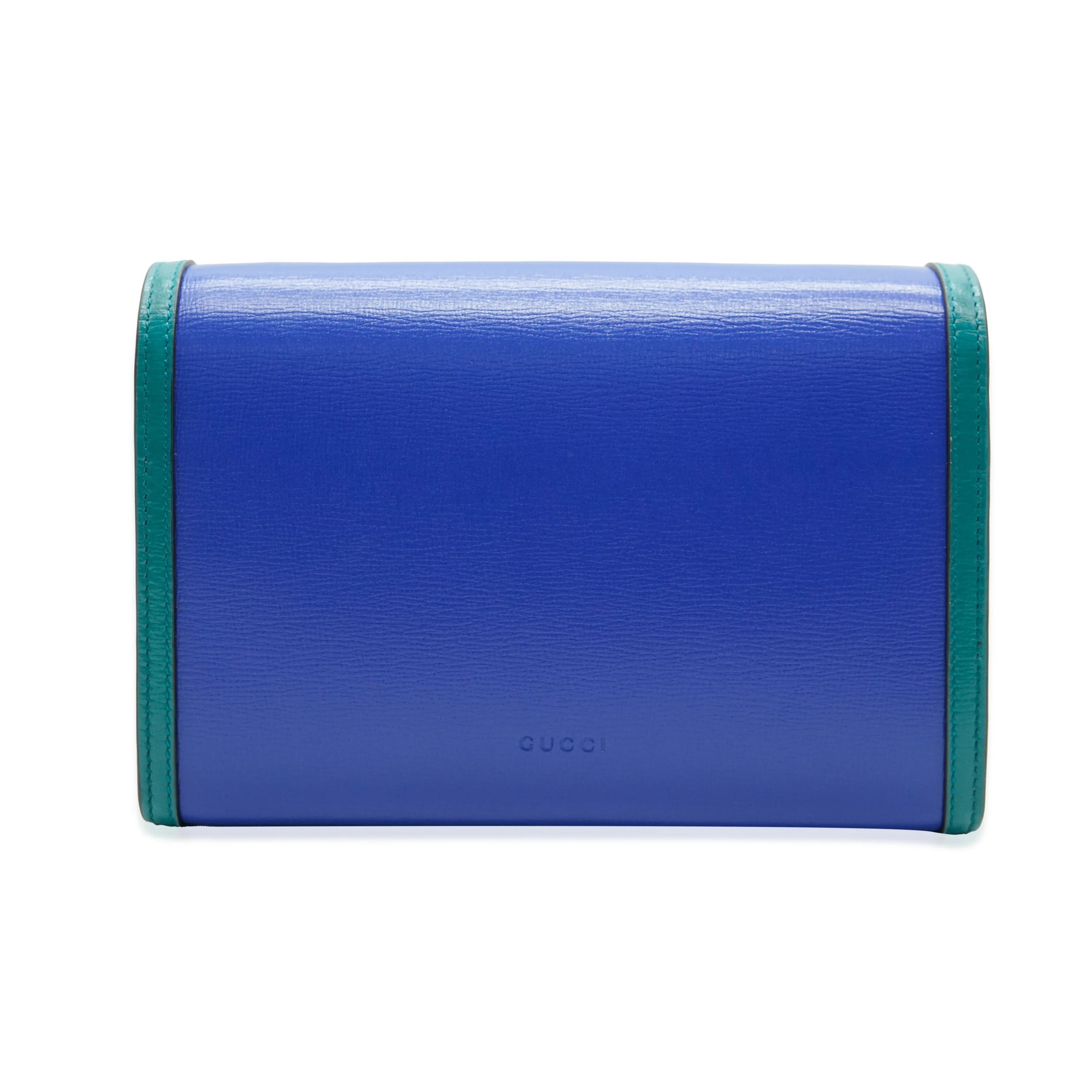 Gucci Green & Blue Textured Calfskin Dionysus Chain Wallet - Image 2