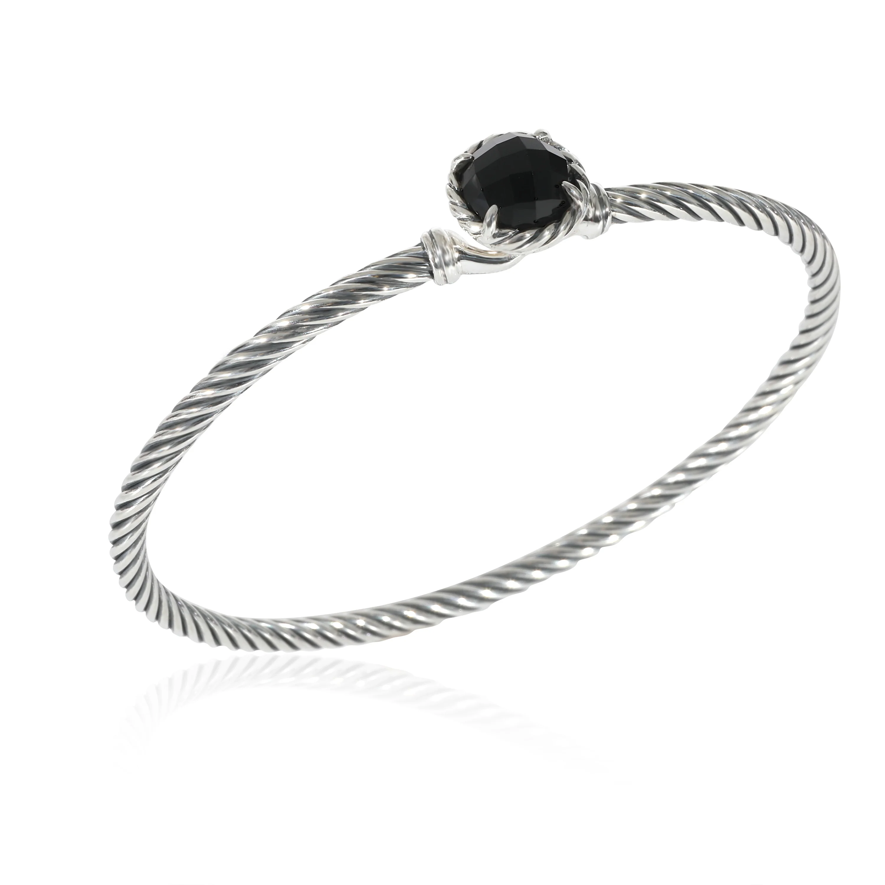 David Yurman Chatelaine Onyx Bracelet in Sterling Silver Black - Image 3