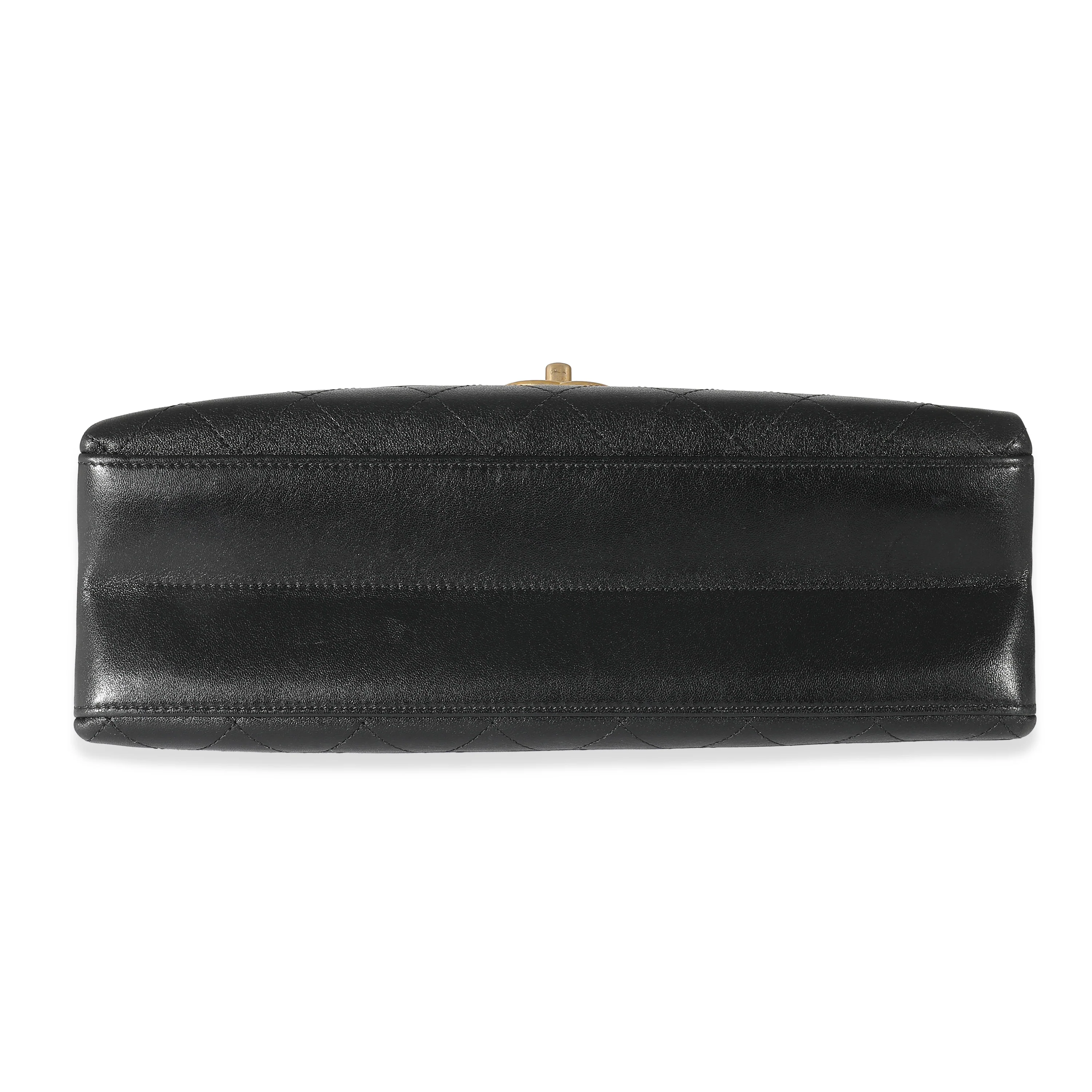 Chanel Black Quilted Calfskin Medium Coco Luxe Top Handle Bag - Image 5