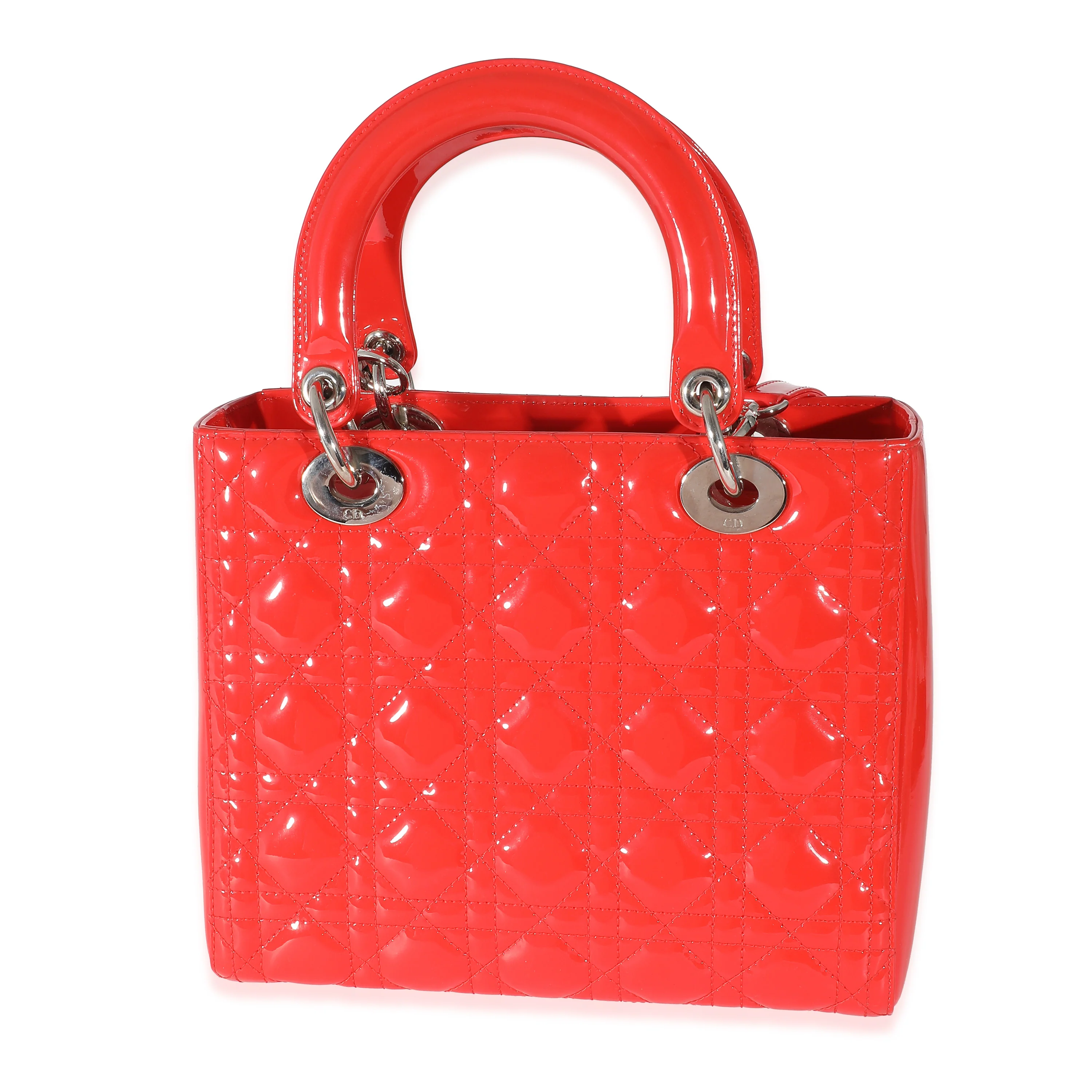 Christian Dior Red Patent Cannage Medium Lady Dior - Image 3