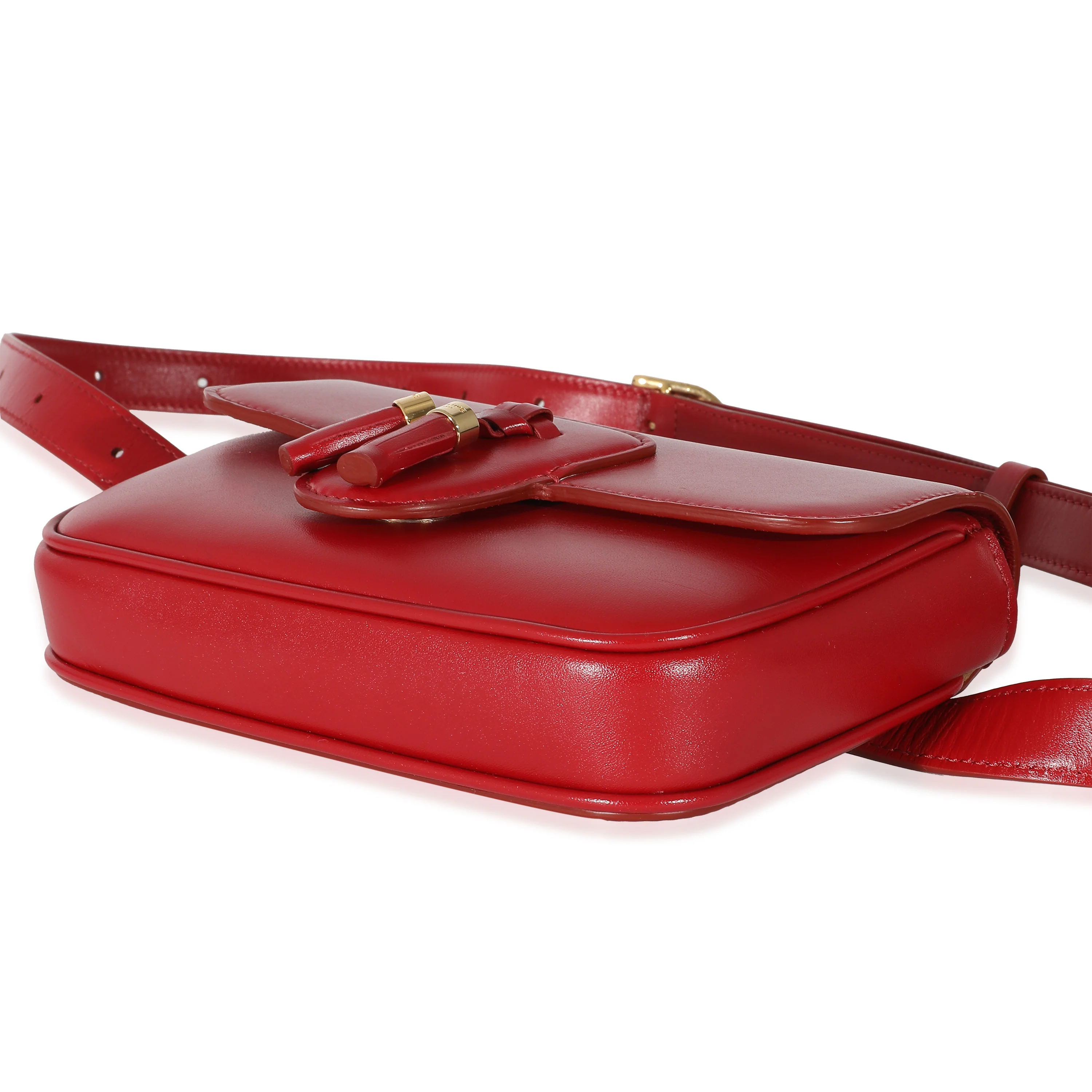 Celine Red Smooth Calfskin Tassel Belt Bag - Image 8