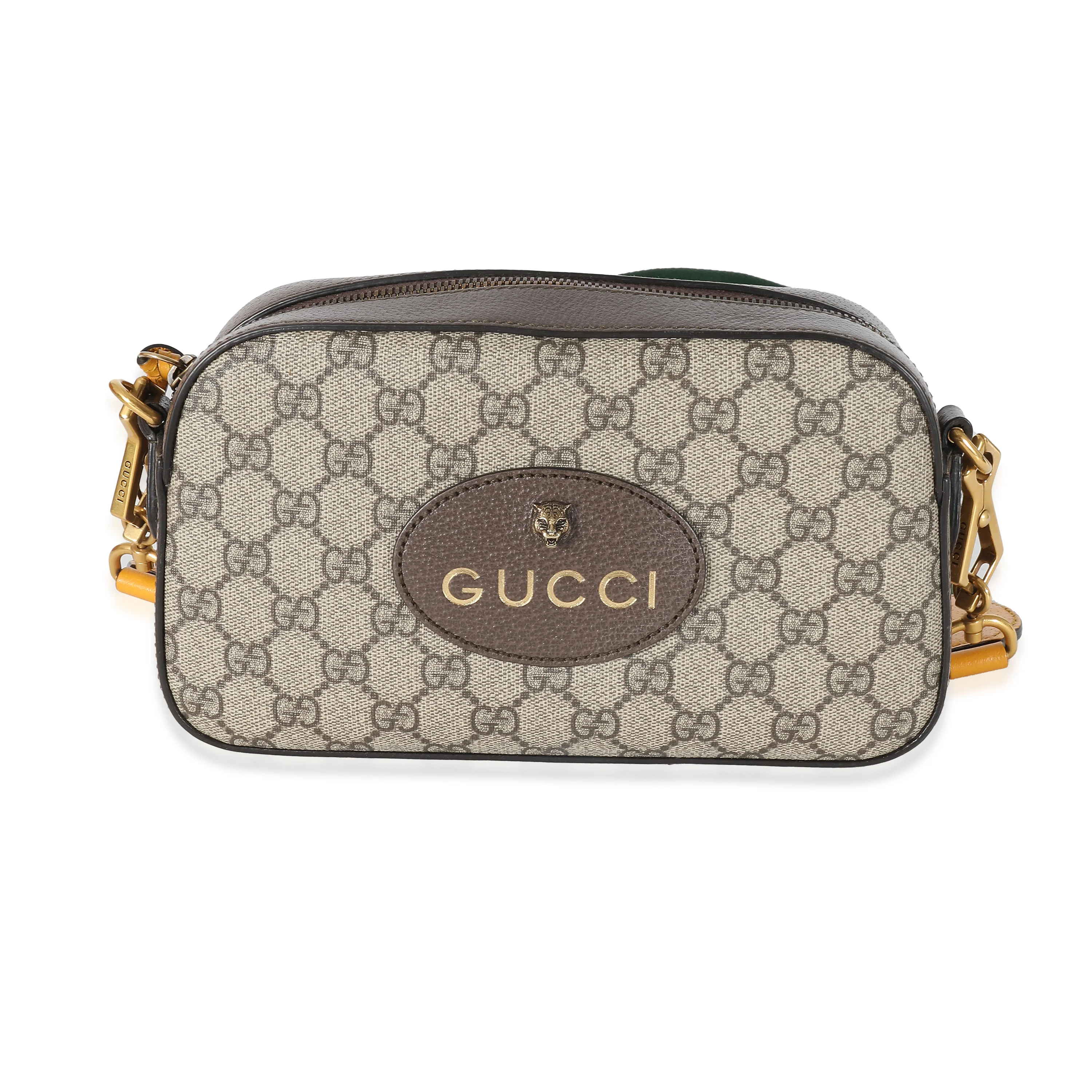 Gucci Beige Ebony GG Supreme Neo Vintage Messenger Bag