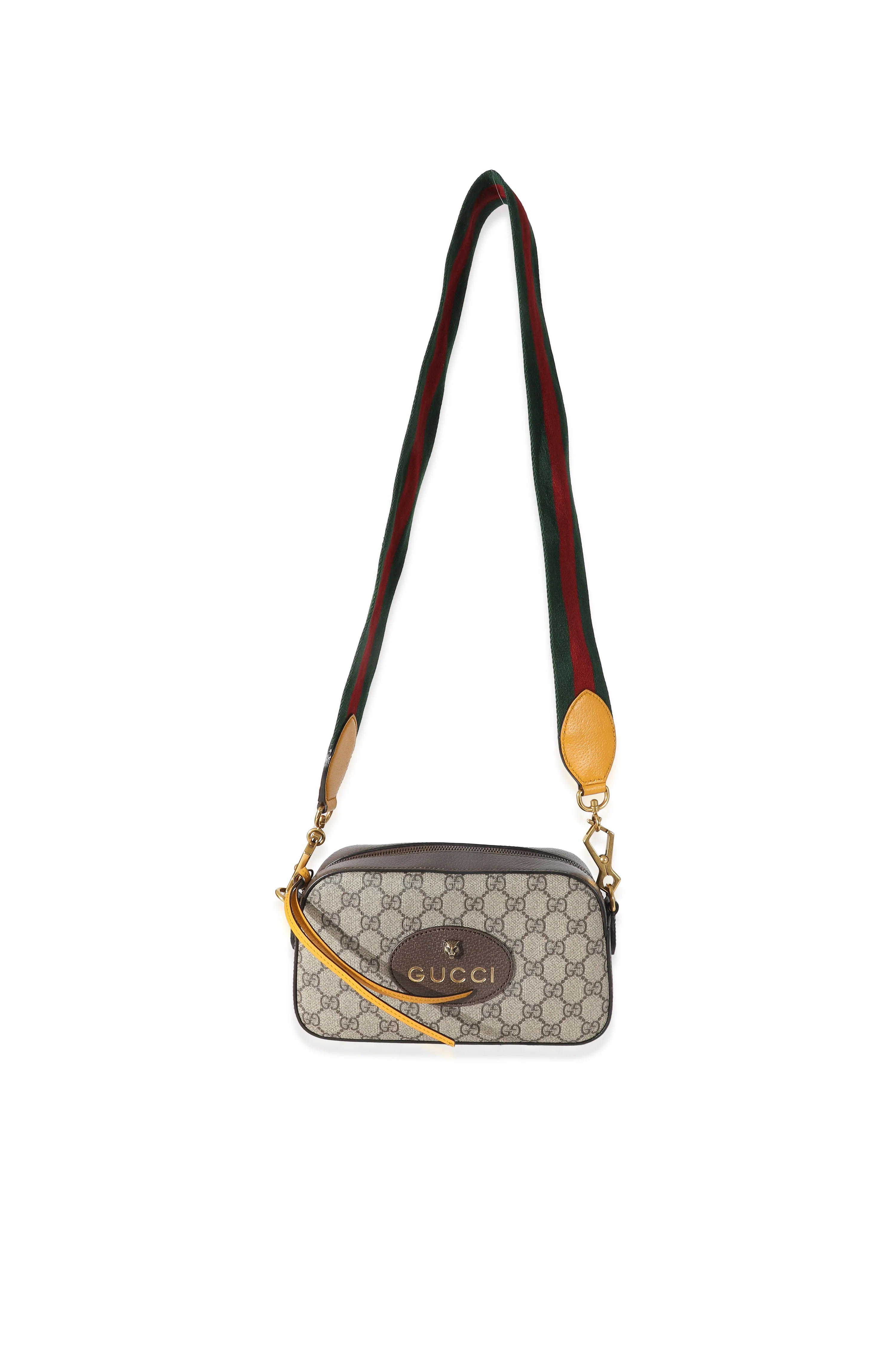Gucci Beige Ebony GG Supreme Neo Vintage Messenger Bag - Image 8
