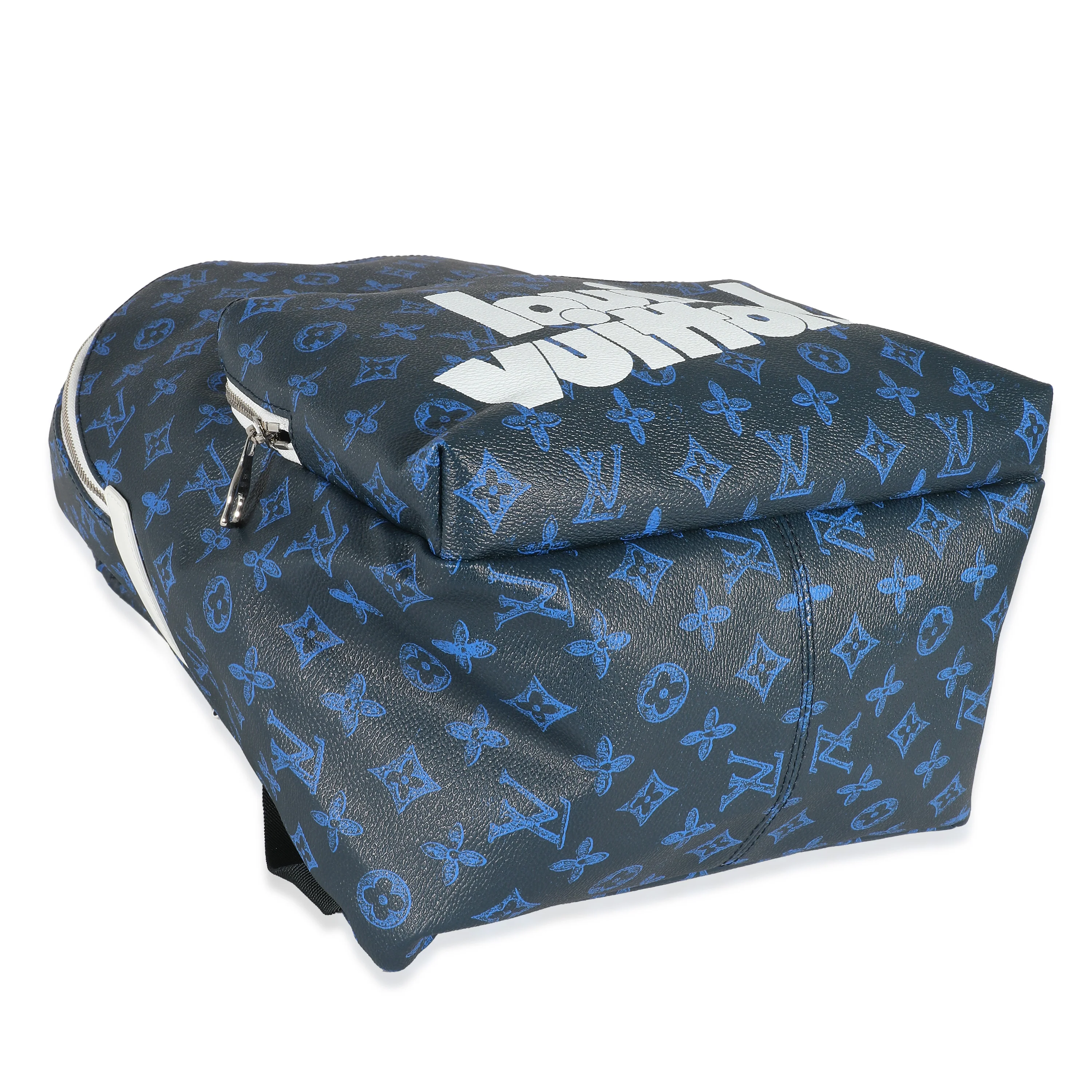 Blue Monogram Canvas Everyday Discovery Backpack - Image 6