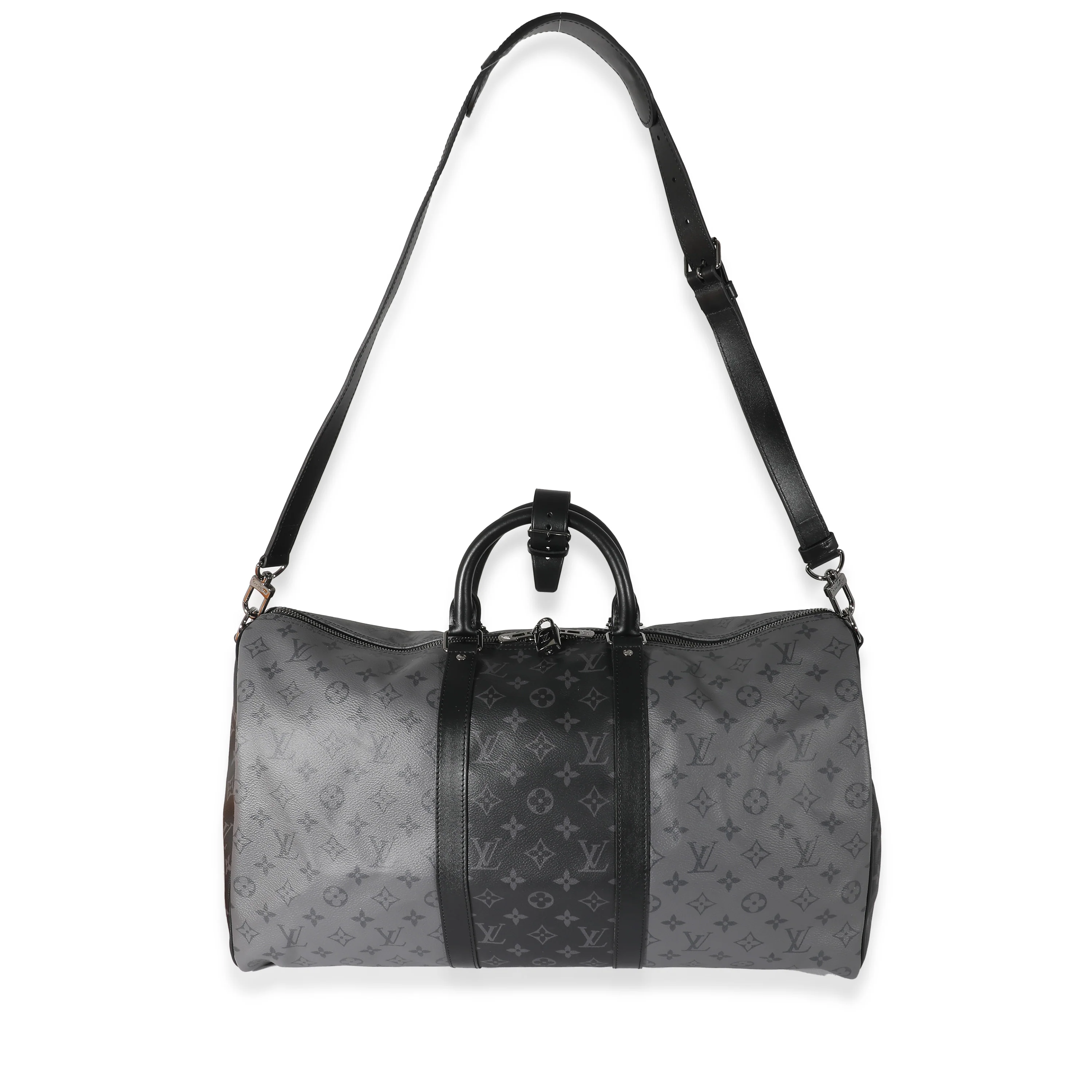 Louis Vuitton Reverse Monogram Eclipse Canvas Keepall Bandouliere 50 - Image 4
