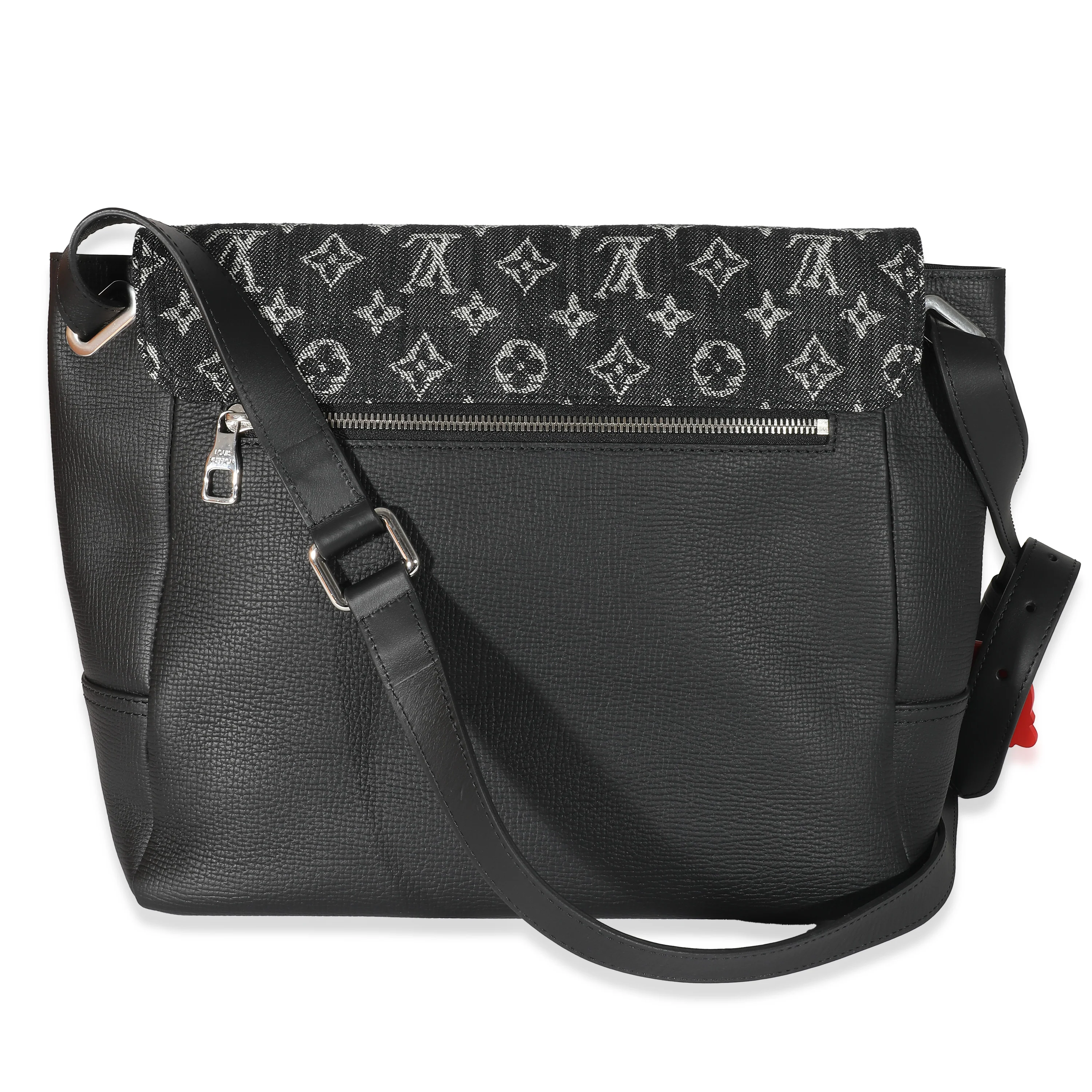 x Nigo Black Monogram Denim Taurillon Besace Tokyo Messenger - Image 3