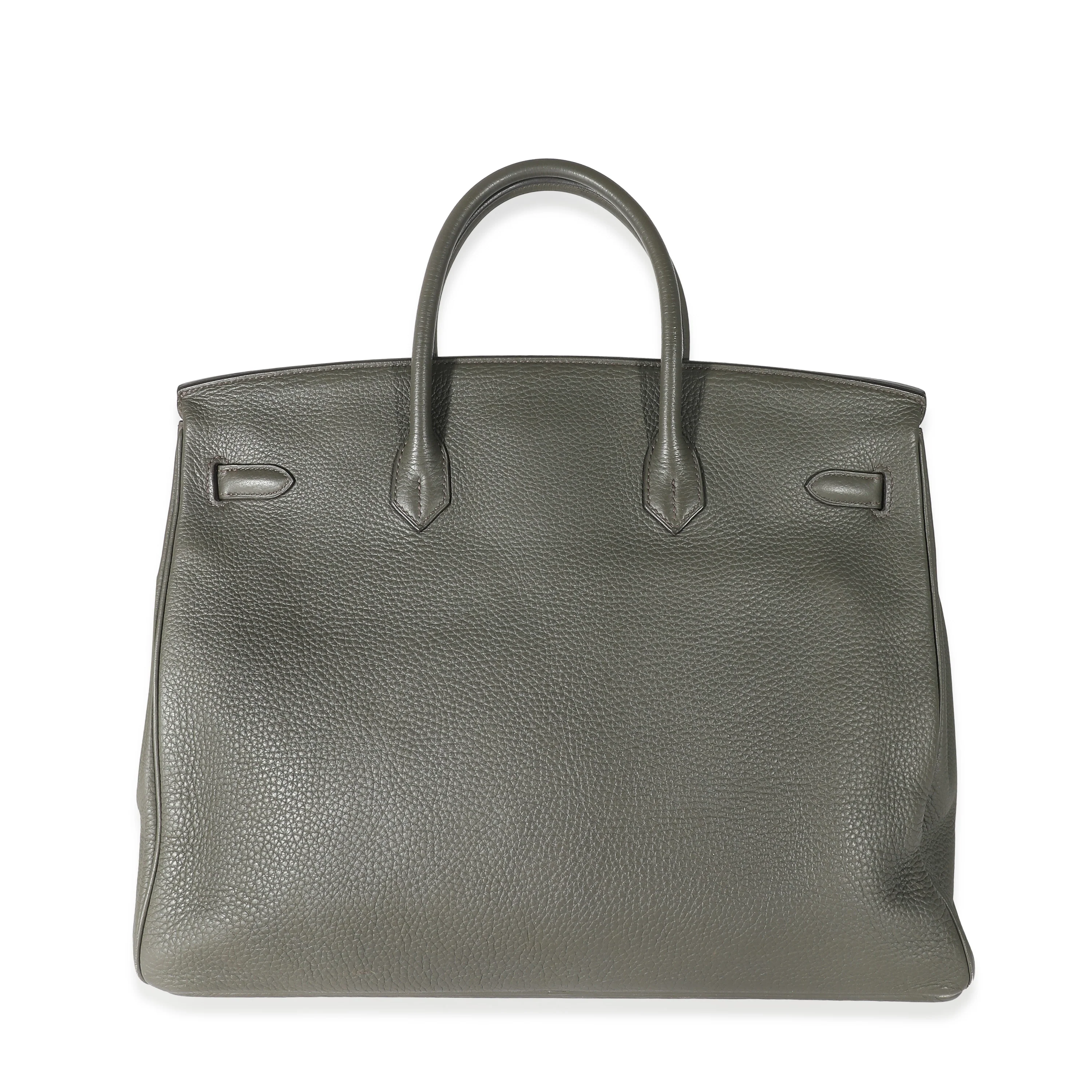 Hermès Vert De Gris Togo Birkin 40 PHW - Image 3