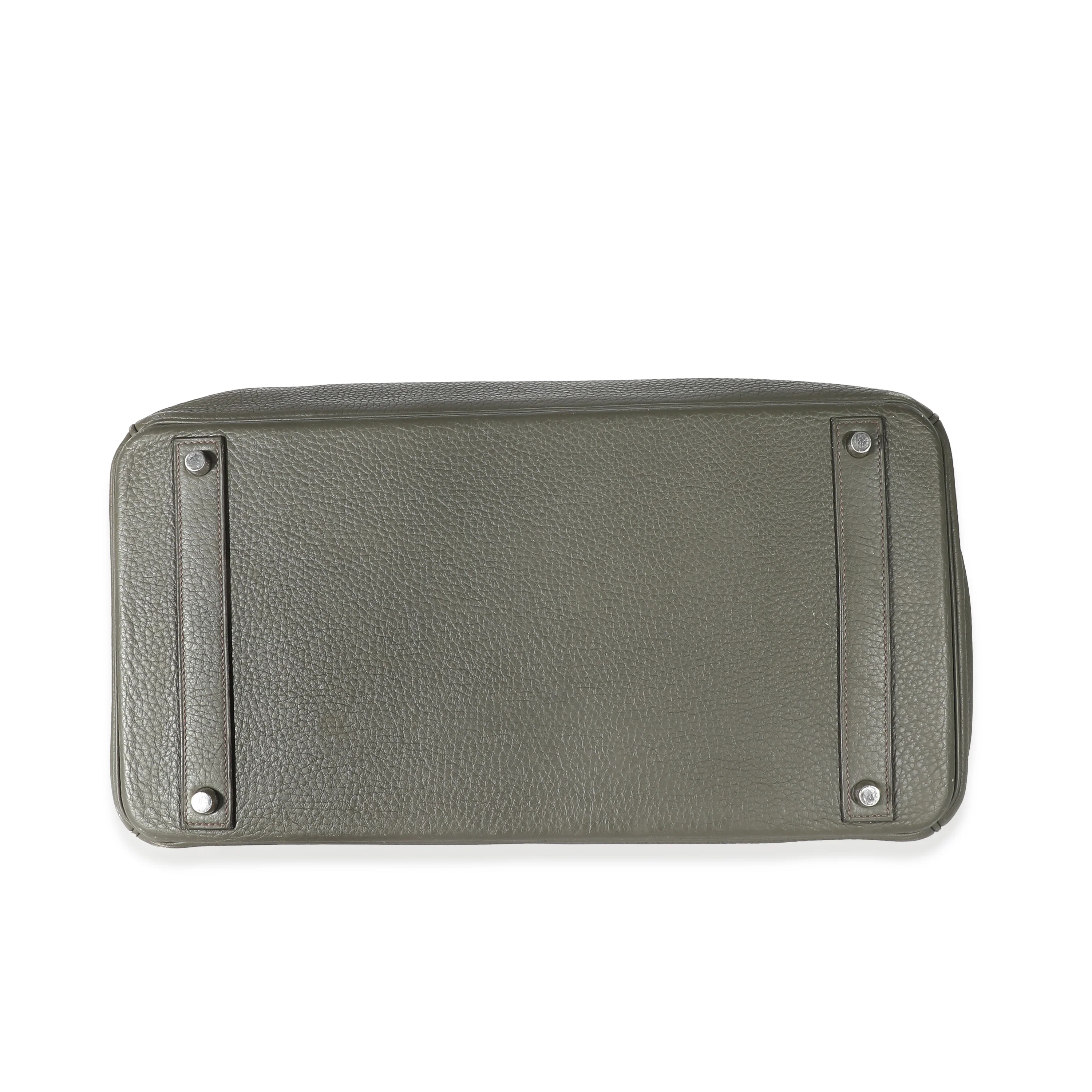 Hermès Vert De Gris Togo Birkin 40 PHW - Image 4